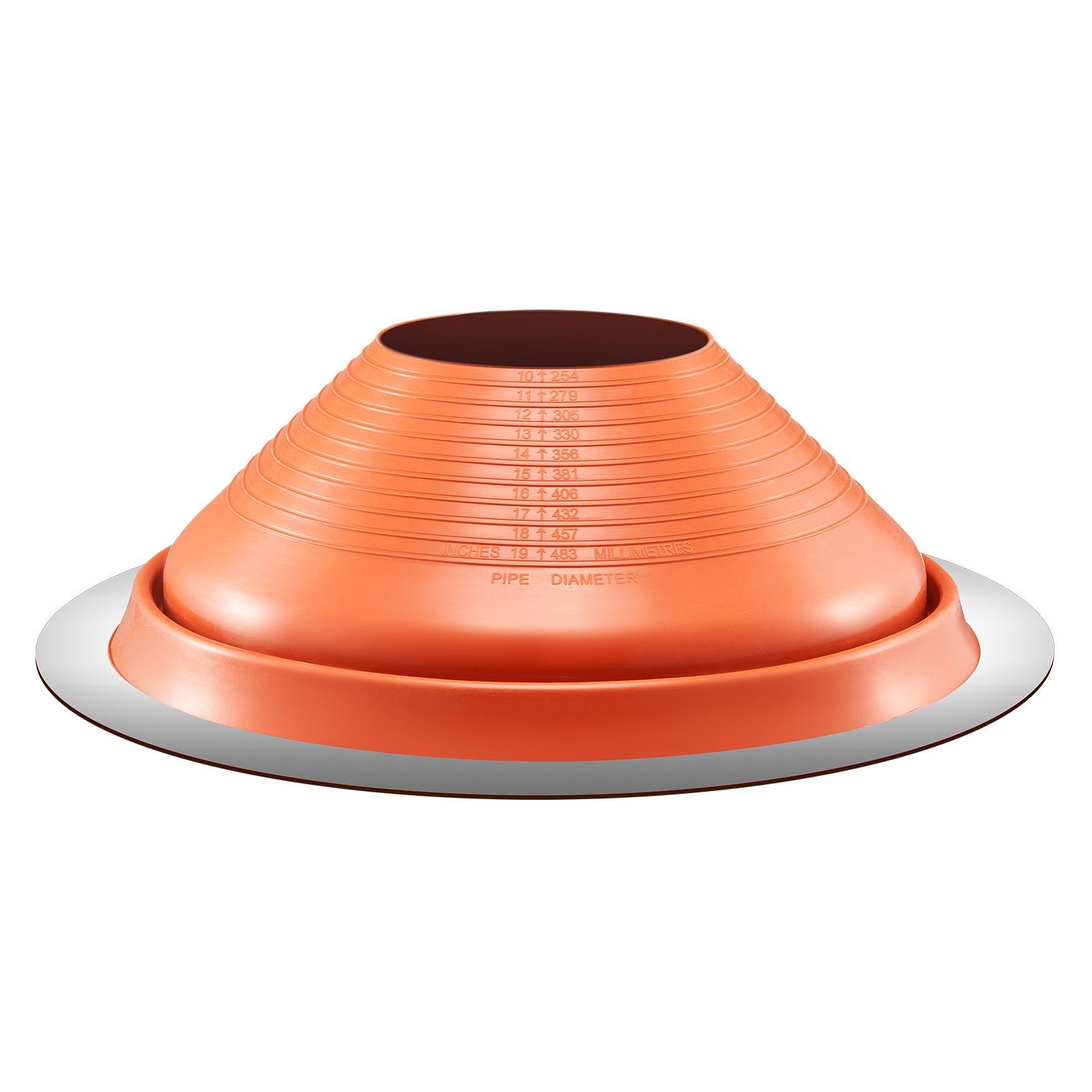 Roof Pipe Flashing Boot, Flexible Silicone Pipe Flashing 254-483mm Red Base