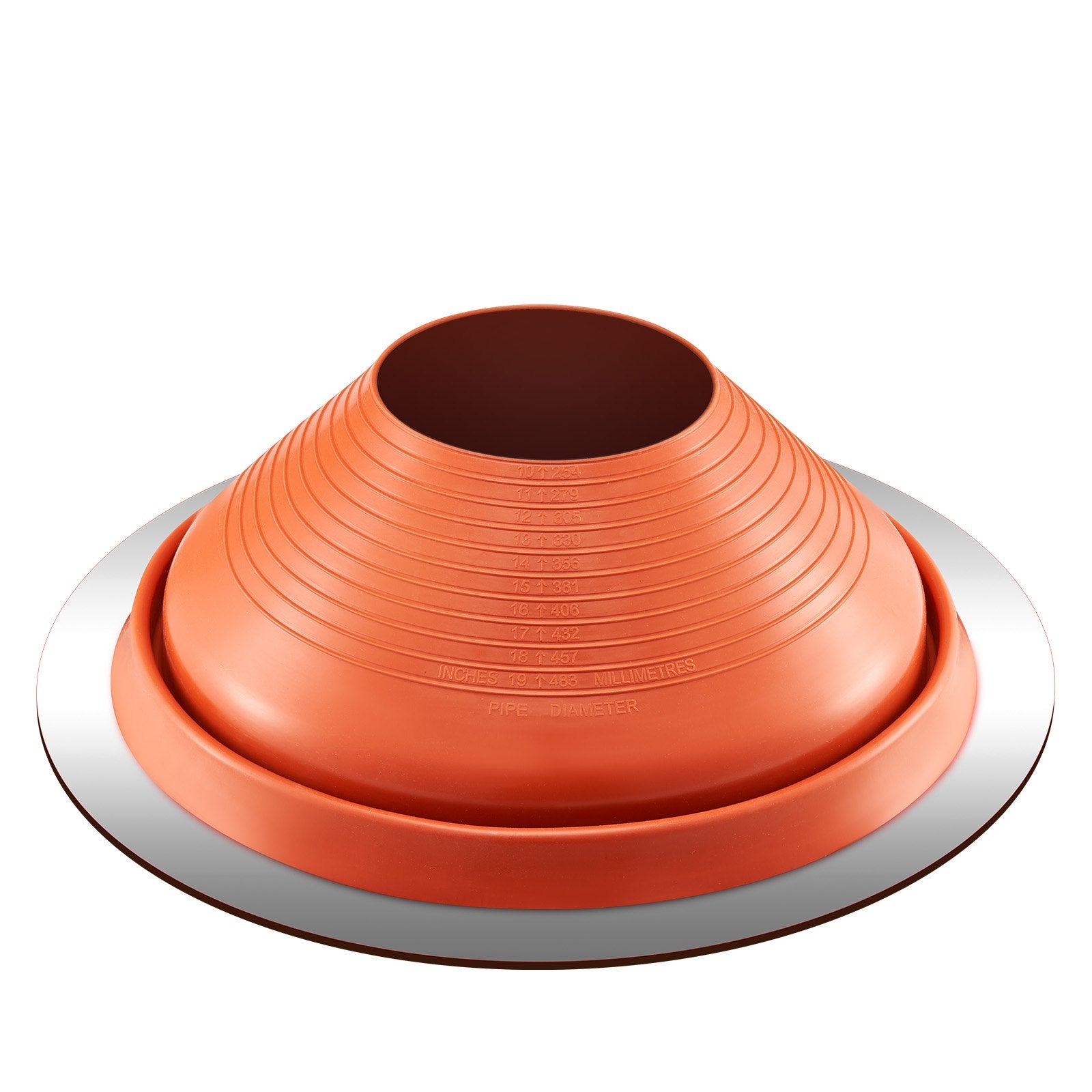Roof Pipe Flashing Boot, Flexible Silicone Pipe Flashing 254-483mm Red Base