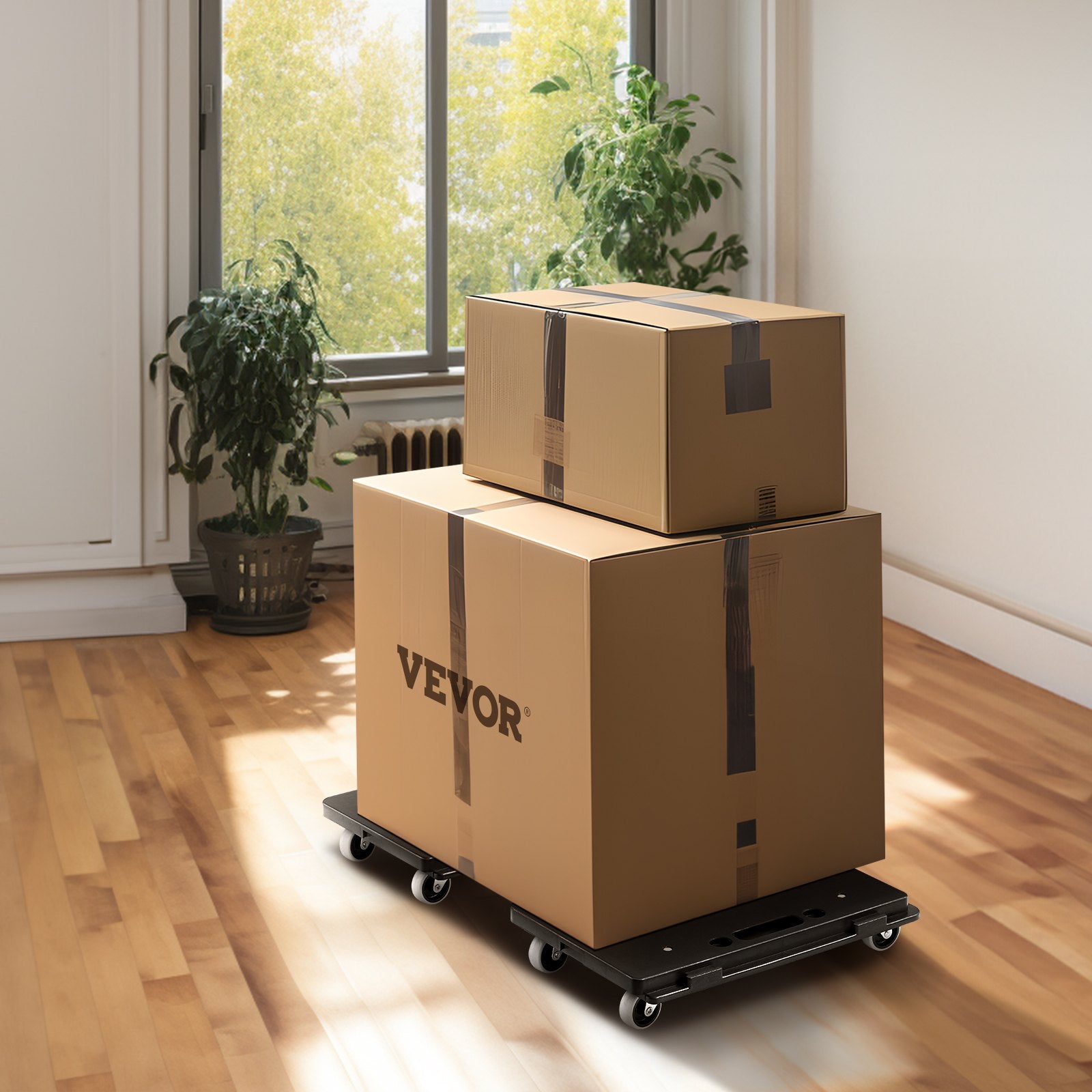 Furniture Dolly 500lb Capacity, 4-Wheel Heavy Duty Moving Rollers, 2 Pack