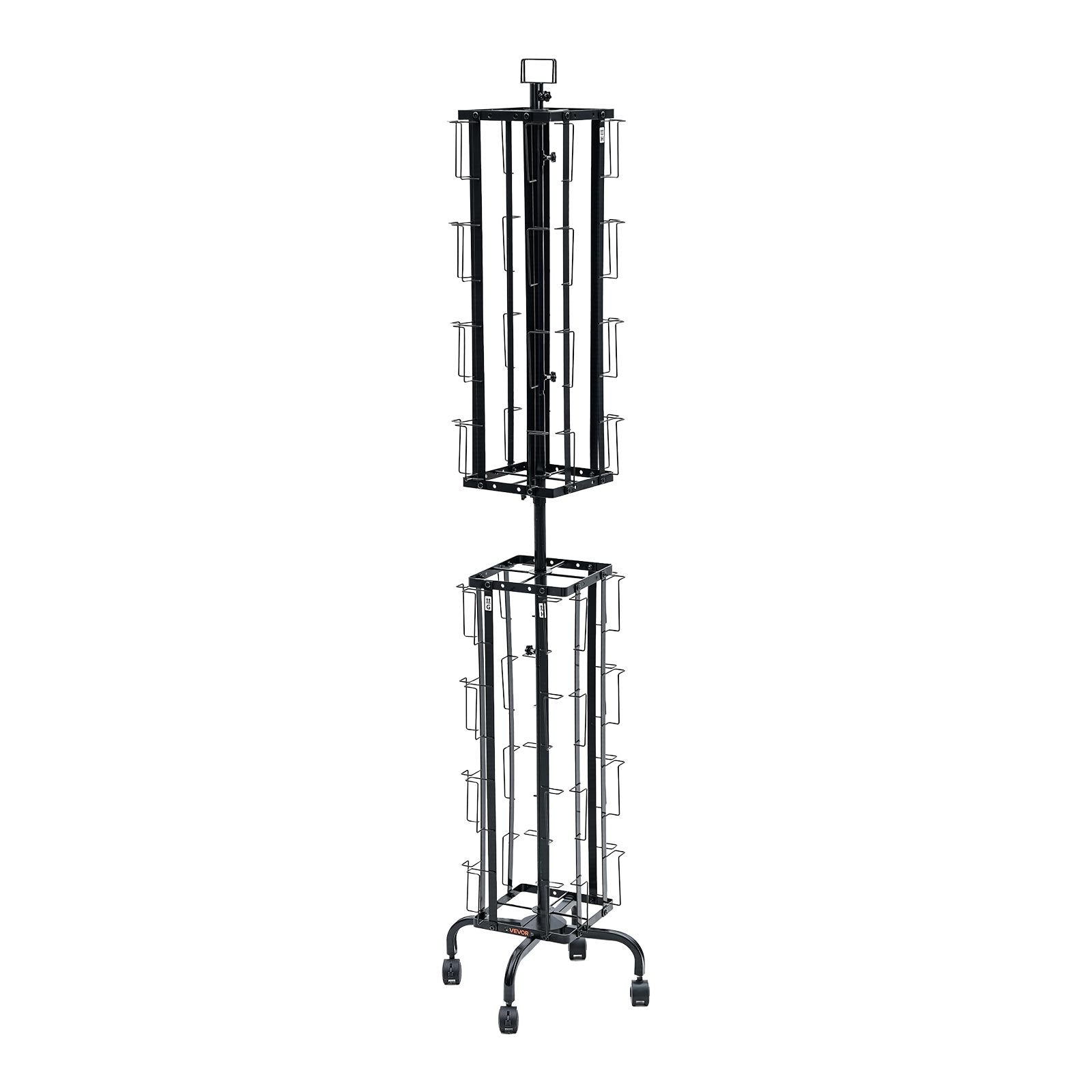 Greeting Cards Display Rack 32 Pockets 360° Spinning Stand Sign Holder Wheels
