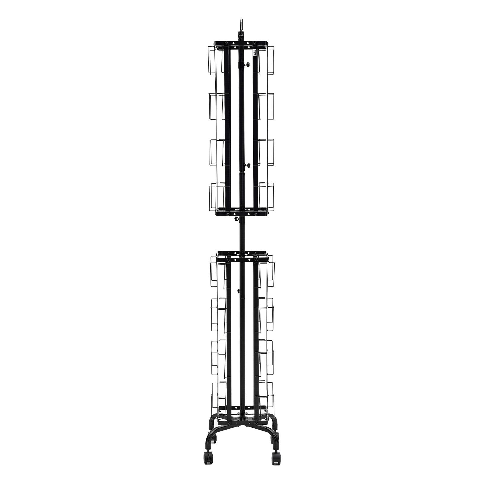 Greeting Cards Display Rack 32 Pockets 360° Spinning Stand Sign Holder Wheels