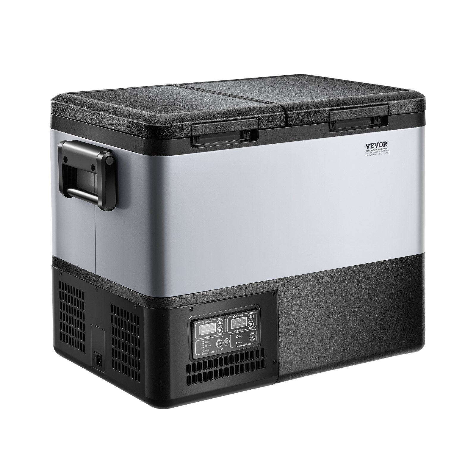 Portable Car Refrigerator 45L Dual Zone 12V/24V/100-240V Adjustable Temperature
