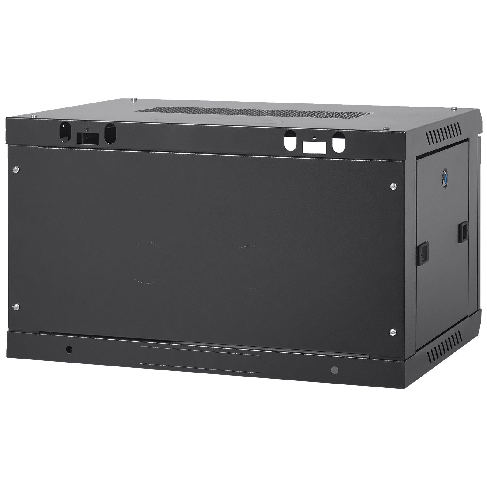 Server Cabinet 6U Wall Mount Network 15.5in Deep 200lbs Locking Glass Door