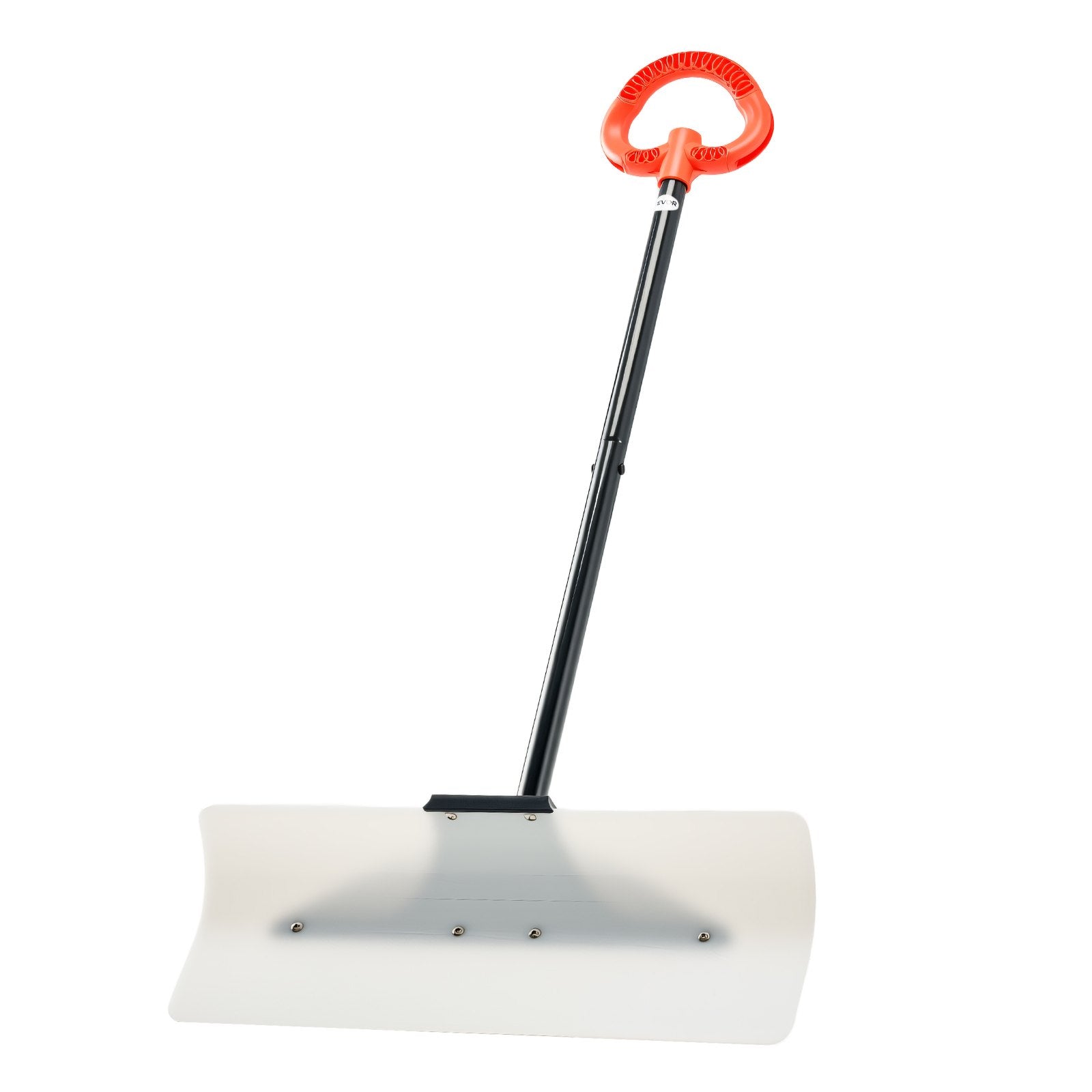 Snow Pusher Shovel 61cm Wide HDPE Plastic Blade Ergonomic Grip Segmented Handle