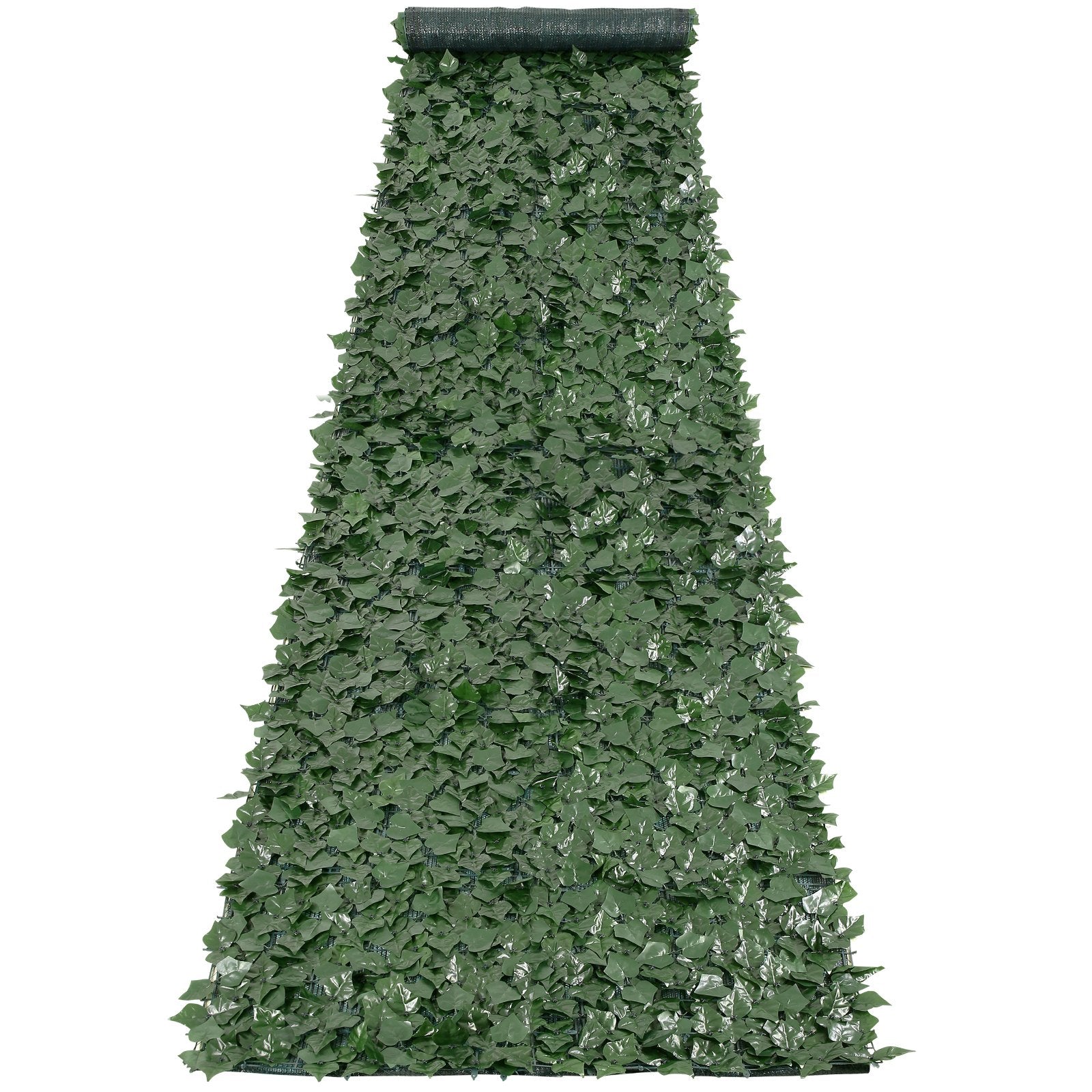 Ivy Privacy Fence 39x198in Artificial Green Wall Screen with Mesh Backing