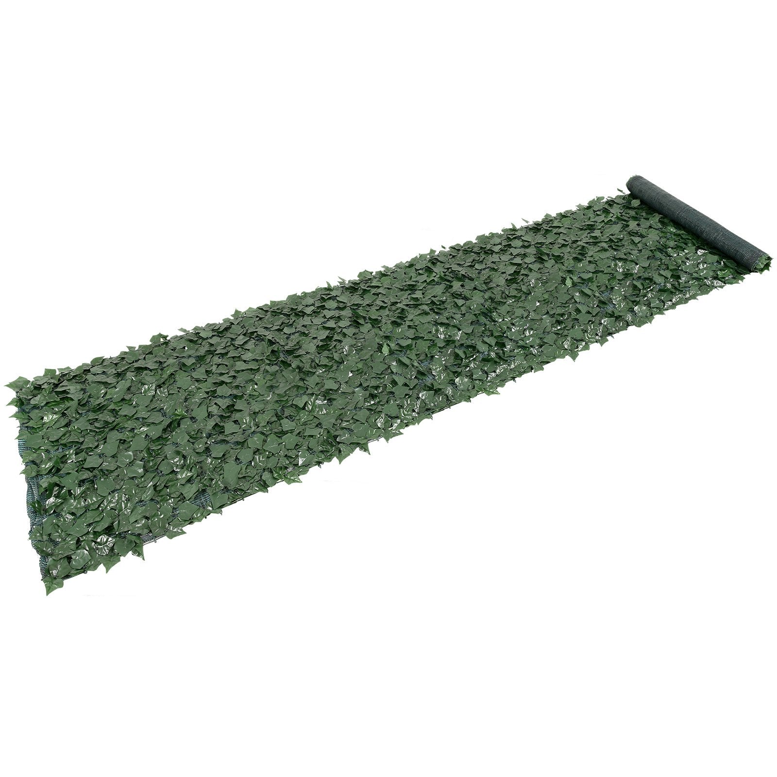 Ivy Privacy Fence 39x198in Artificial Green Wall Screen with Mesh Backing