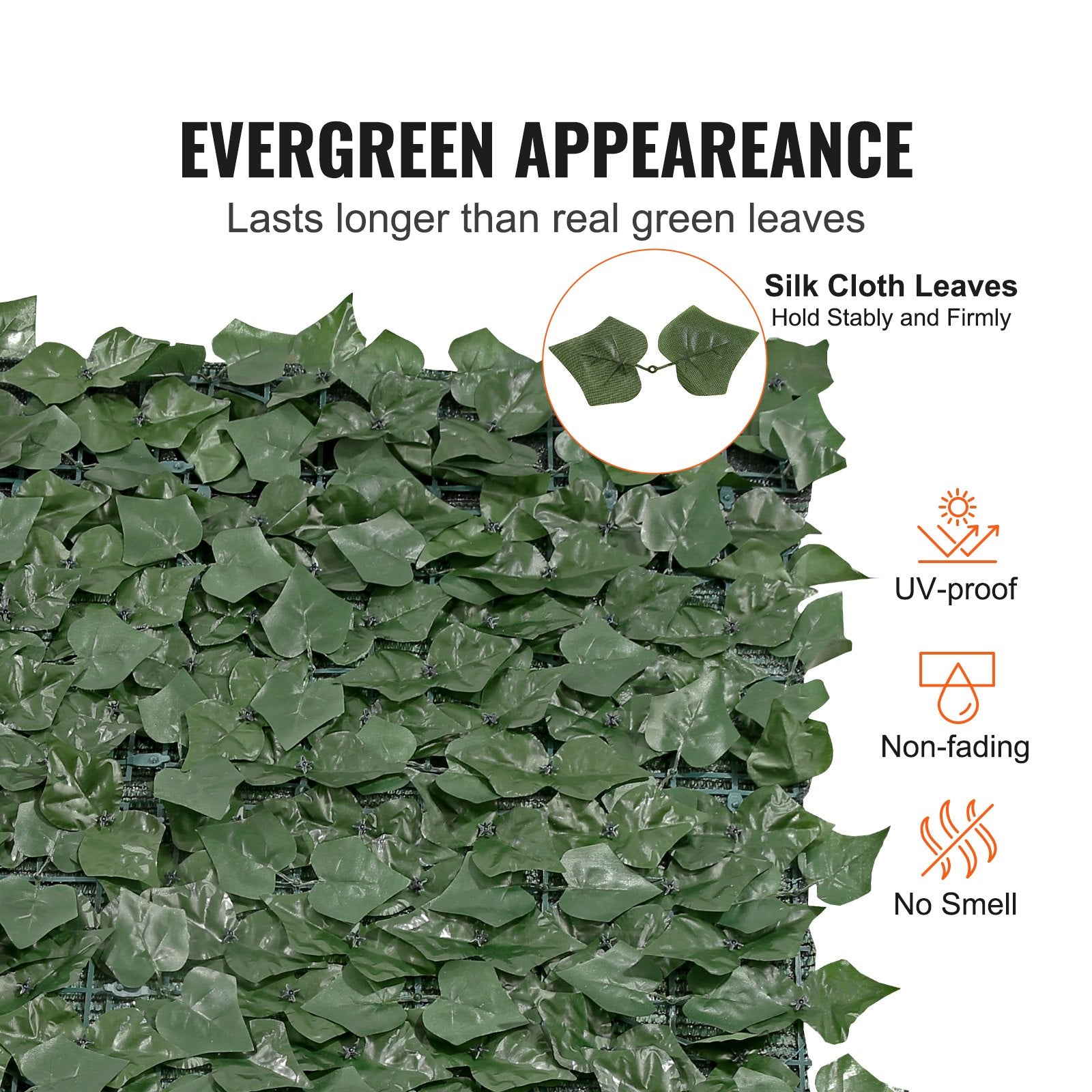 Ivy Privacy Fence 59x158in Artificial Green Wall Screen Faux Hedges Vine