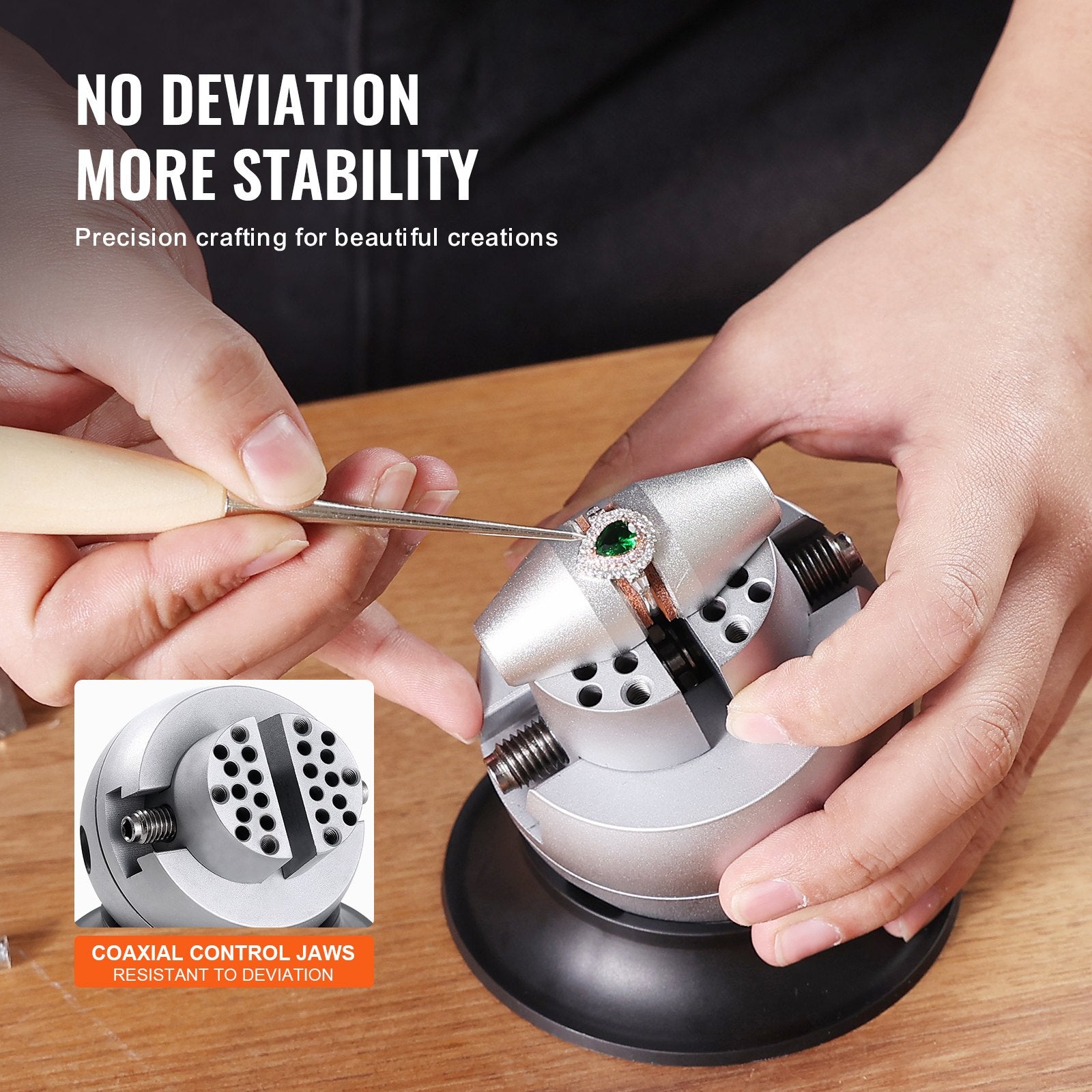 Ball Vise 3" Engraving Tool 360° Rotation with 70 PCS Jewelry Attachments