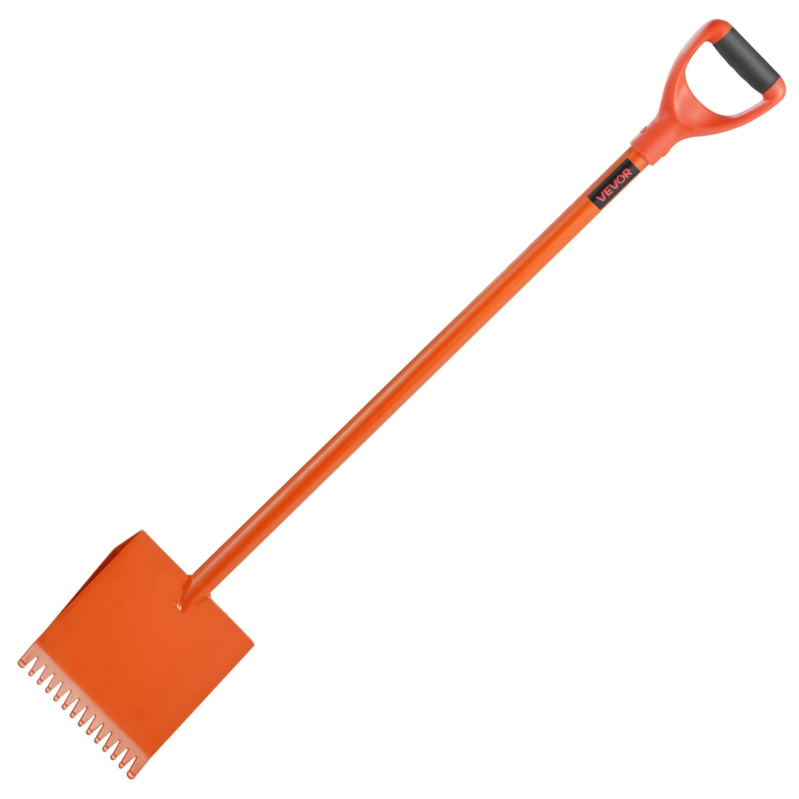 Shingle Shovel 1 Pack D-Grip Handle 45# Steel Roof Ripper Lightweight, Orange