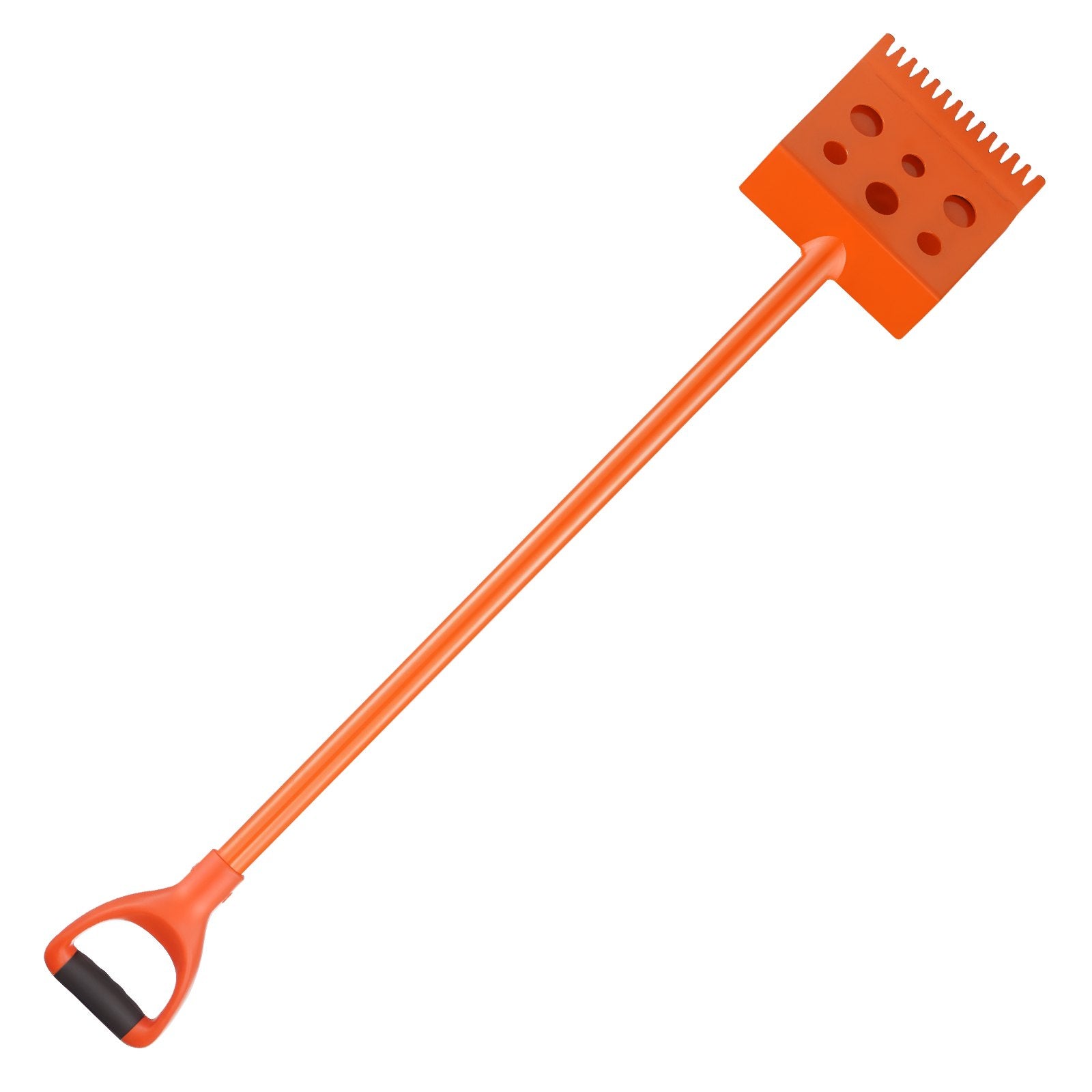 Shingle Shovel 1 Pack D-Grip Handle 45# Steel Roof Ripper Lightweight, Orange