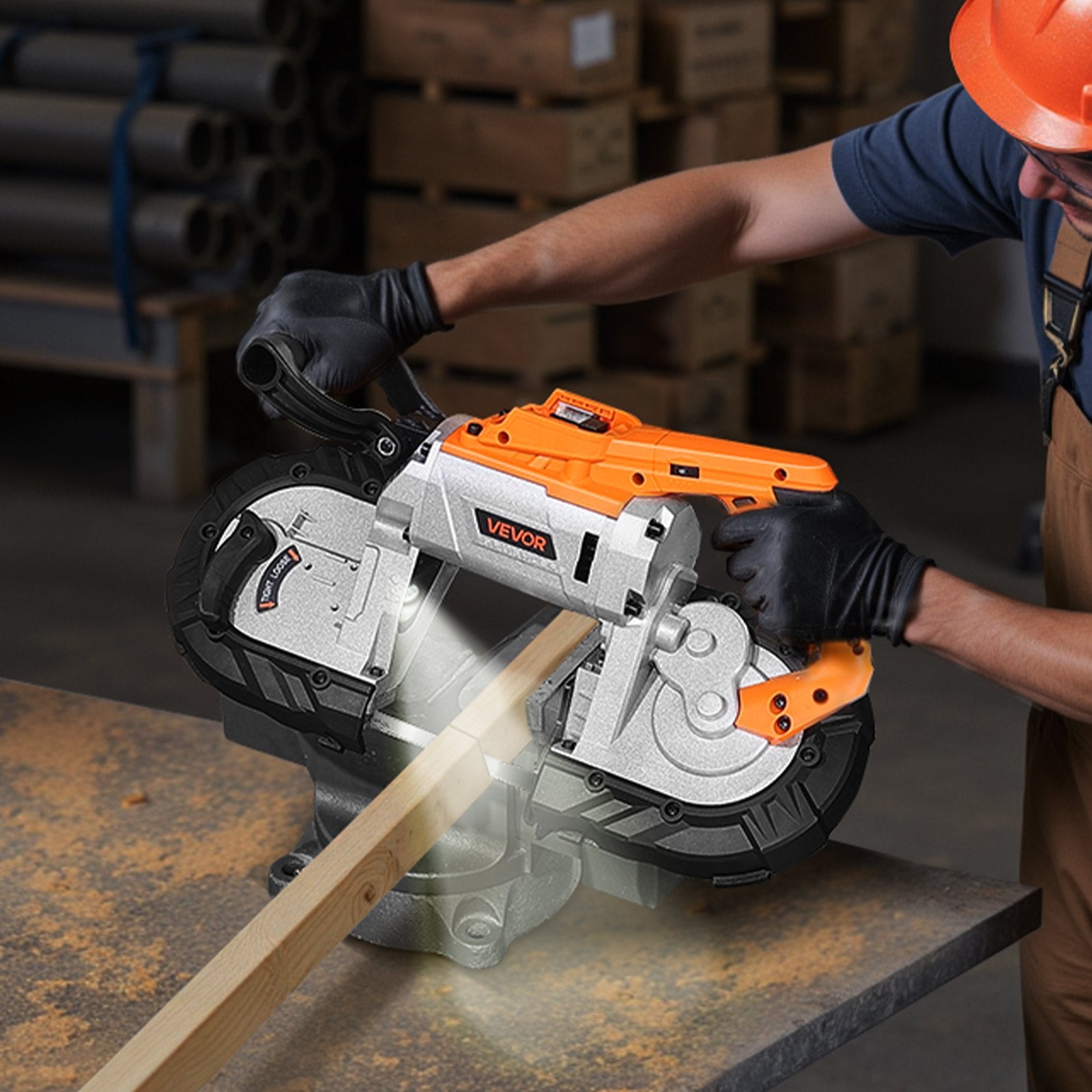 Portable Band Saw 5" Deep Cut 360W Brushless Cordless 0-192m/min for Metal/Wood