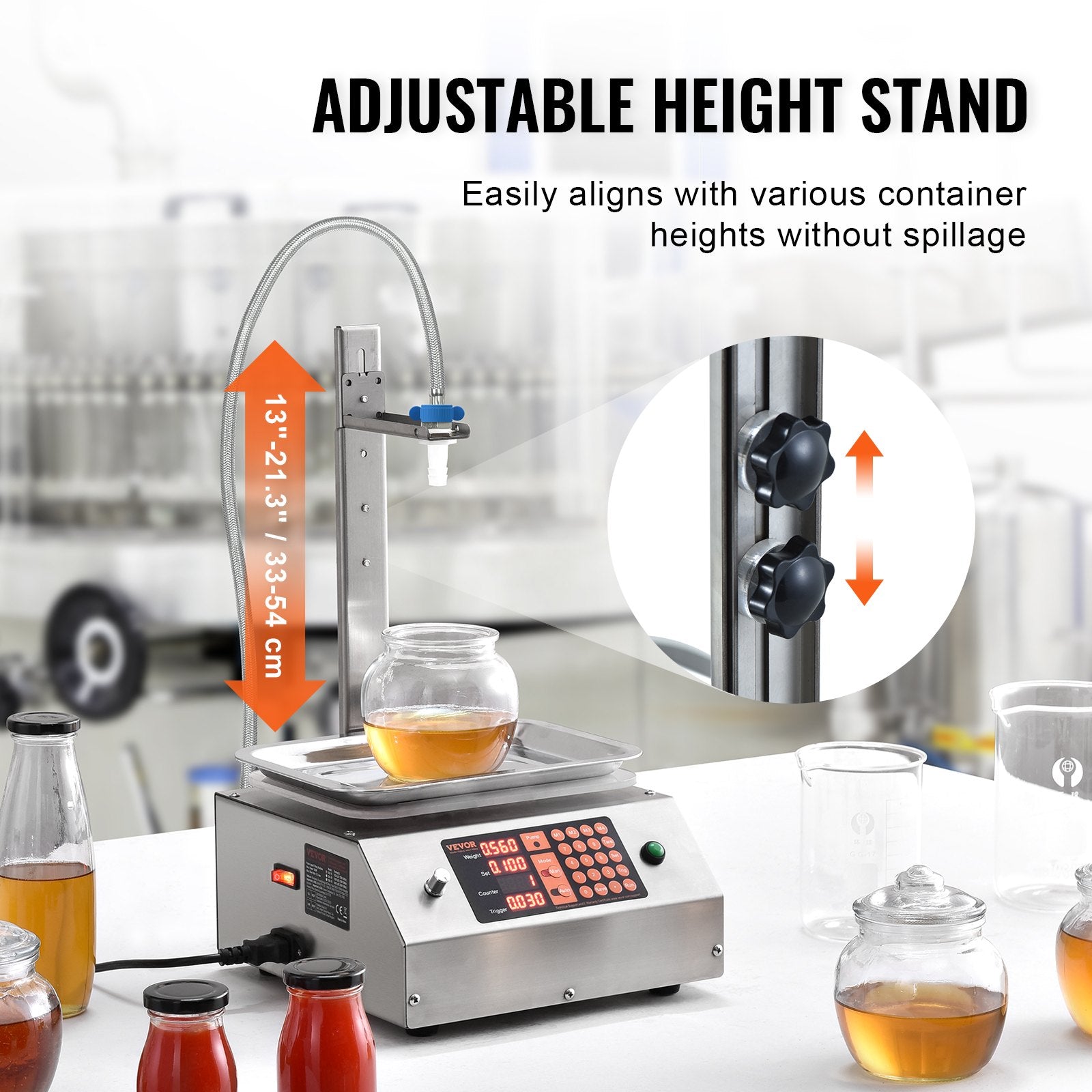 Liquid Filling Machine 30-15000g Automatic Bottle Filler Digital Control