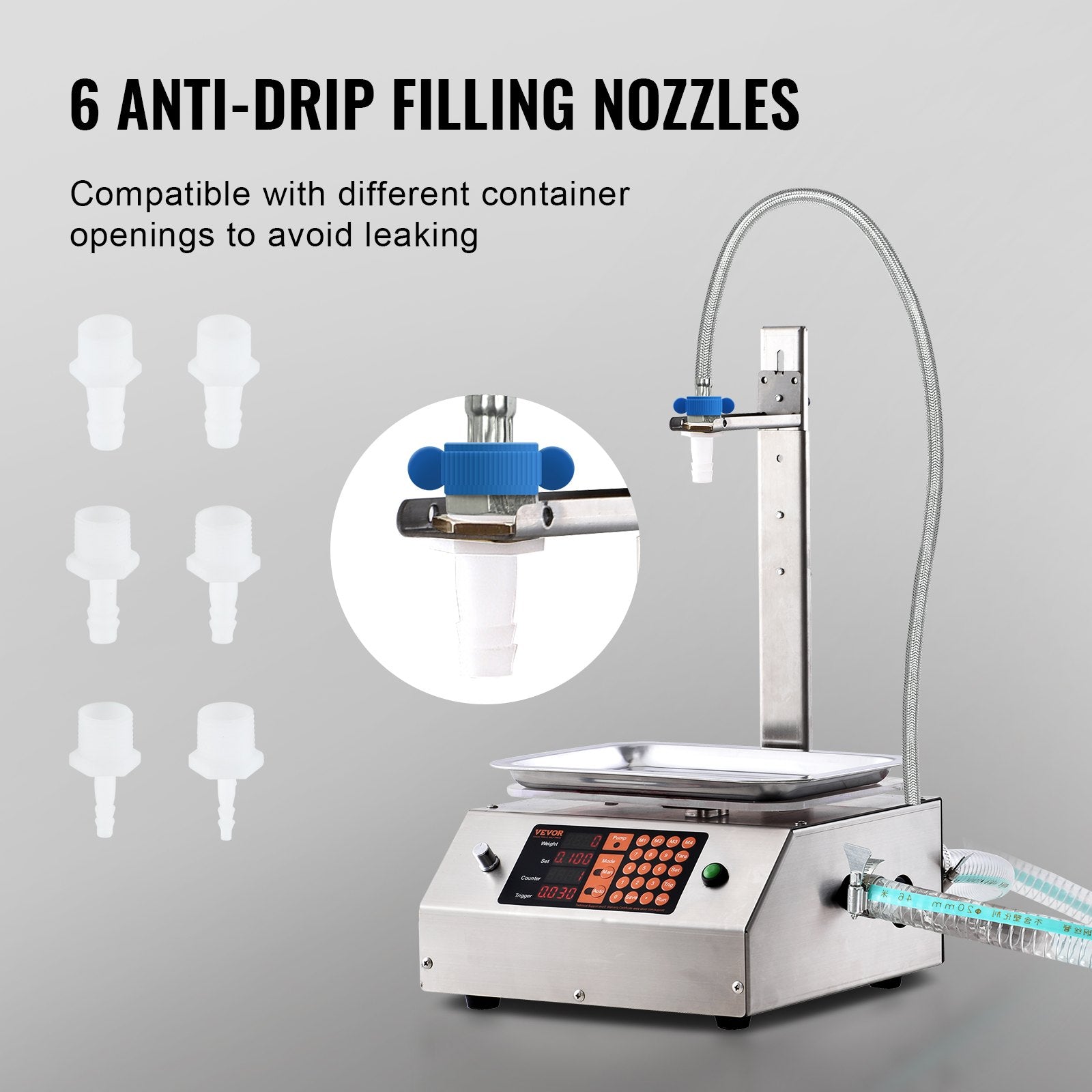Liquid Filling Machine 30-15000g Automatic Bottle Filler Digital Control