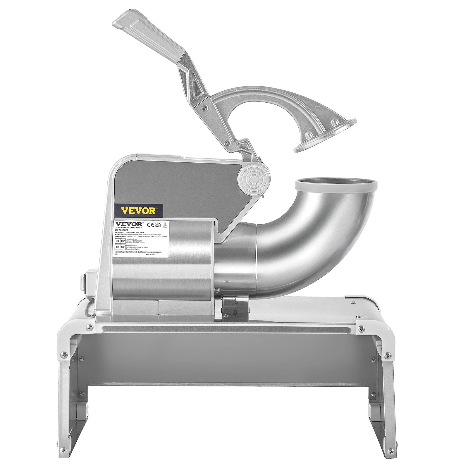 Commercial Ice Shaver Crusher 661lbs/hr Electric 350W Shaved Ice Dual Blades