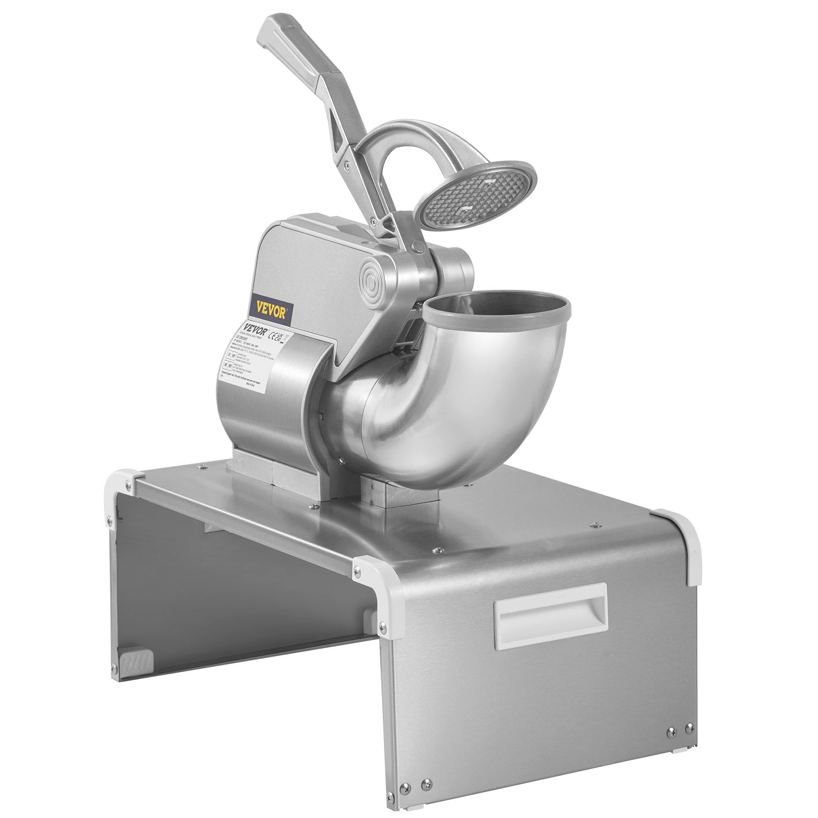 Commercial Ice Shaver Crusher 661lbs/hr Electric 350W Shaved Ice Dual Blades