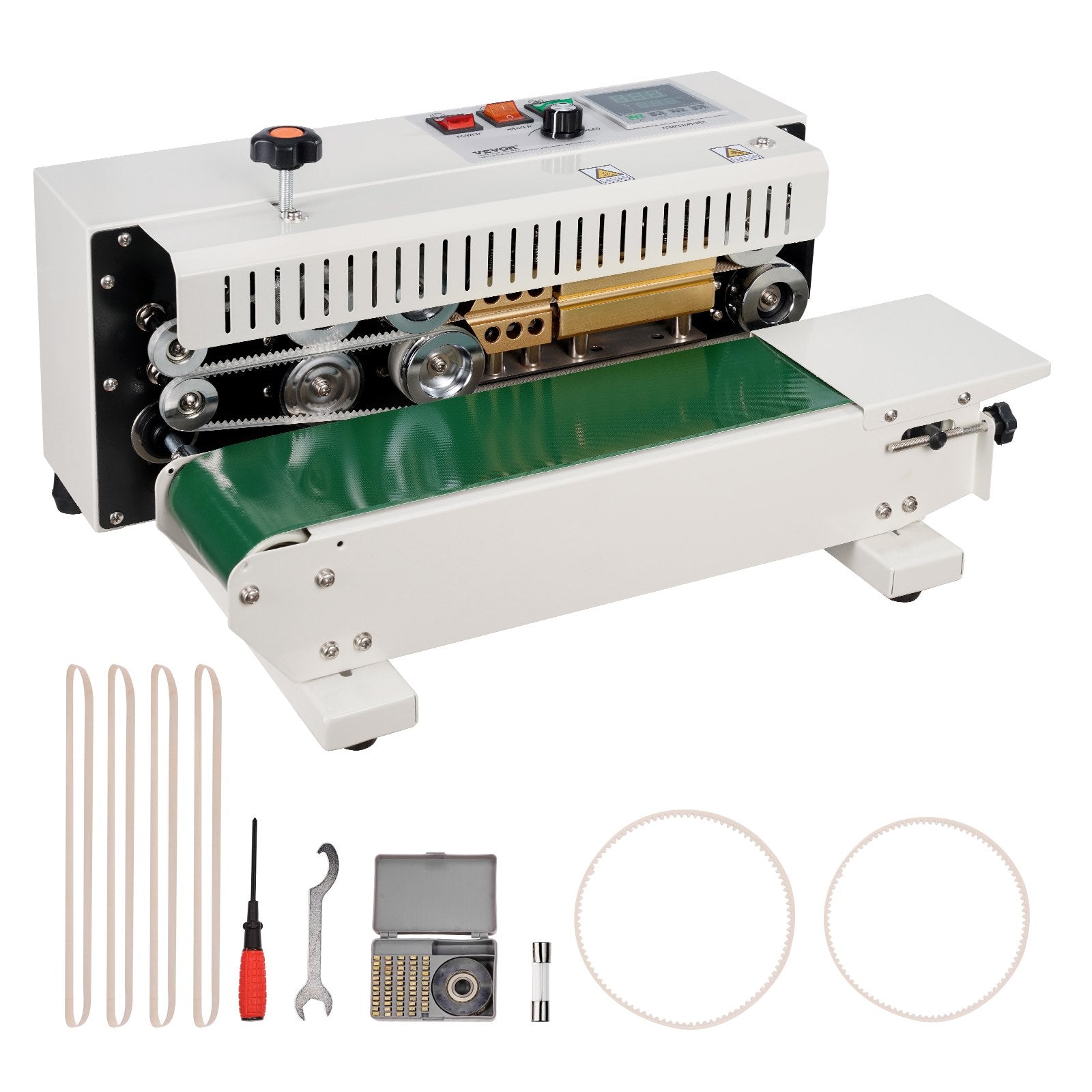 Continuous Bag Band Sealing Machine 6-12 mm Seal Width Carbon Steel Bag Sealer