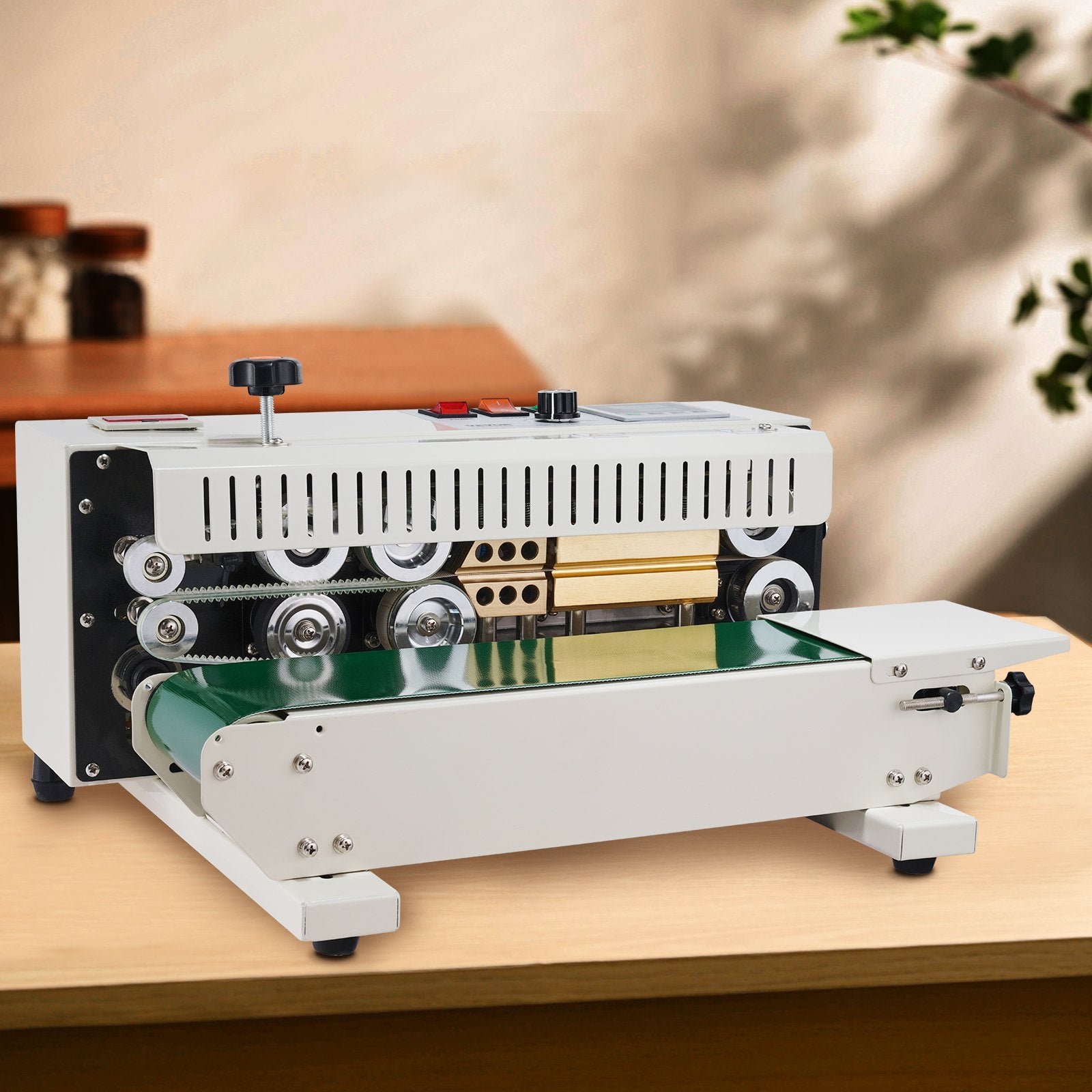 Bag Sealing Machine Continuous Band 6-12mm Seal Width Digital Count Function
