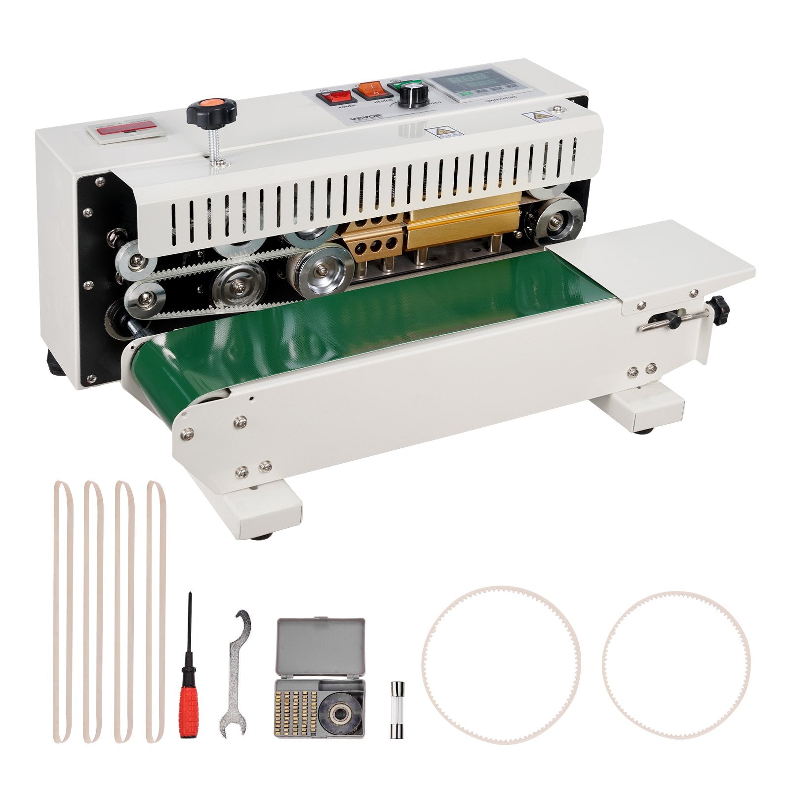 Bag Sealing Machine Continuous Band 6-12mm Seal Width Digital Count Function