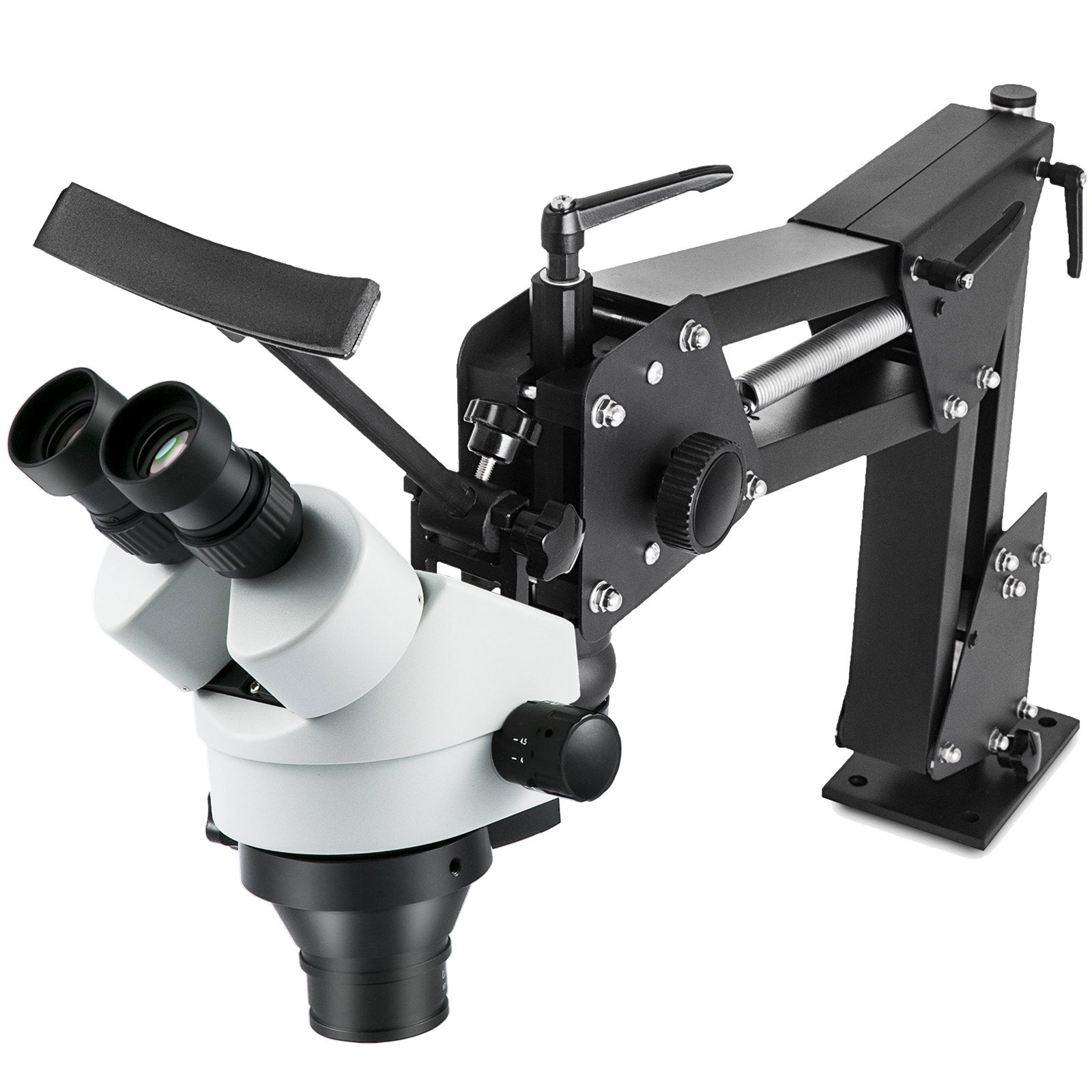 Microscope Micro Inlaid Mirror 7X-45X Multi-Directional Spring Bracket Stand