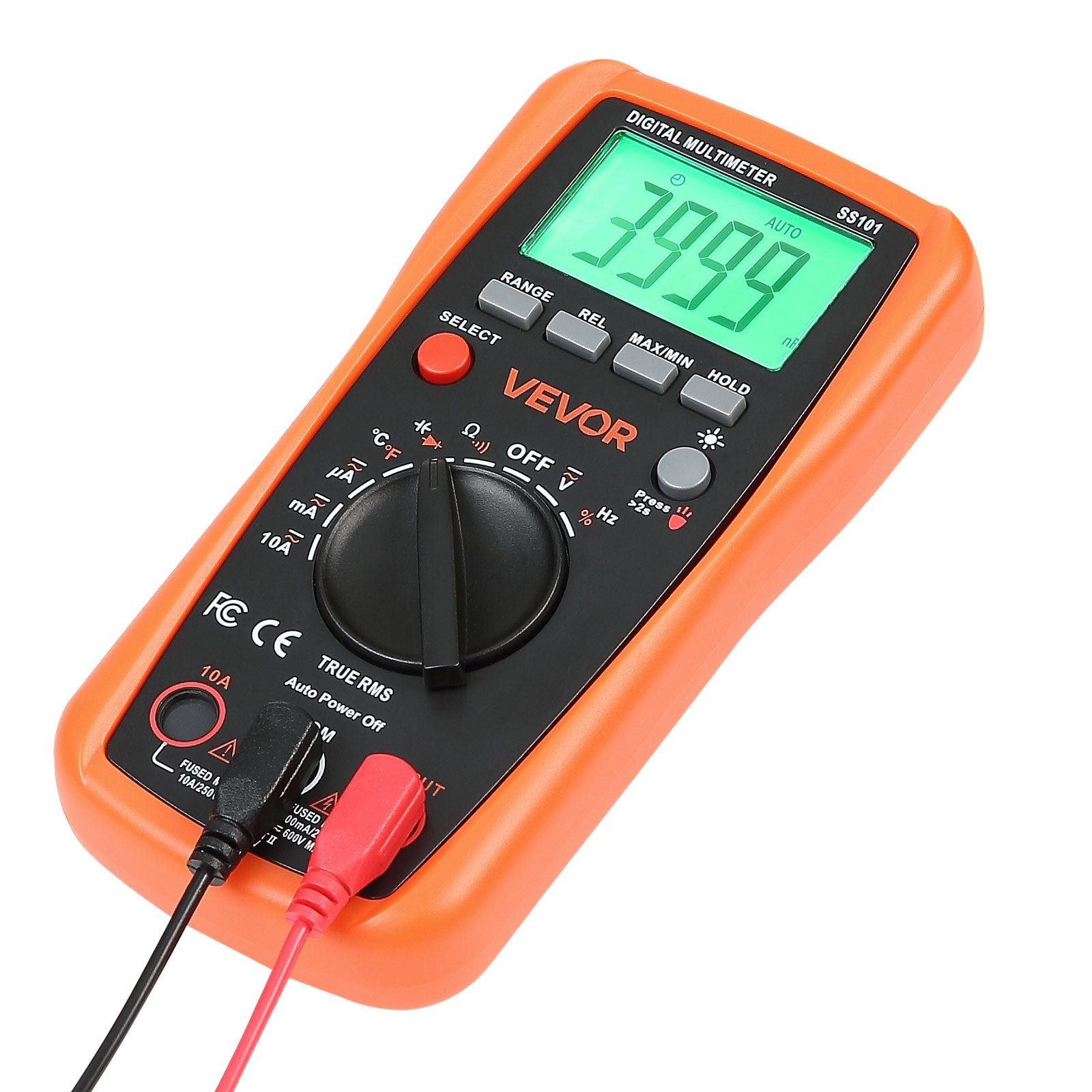 Digital Multimeter 4000-Count TRMS Auto-Ranging Voltage Current Resistance