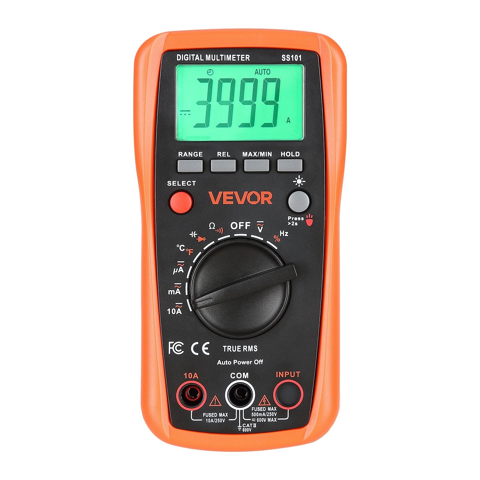 Digital Multimeter 4000-Count TRMS Auto-Ranging Voltage Current Resistance