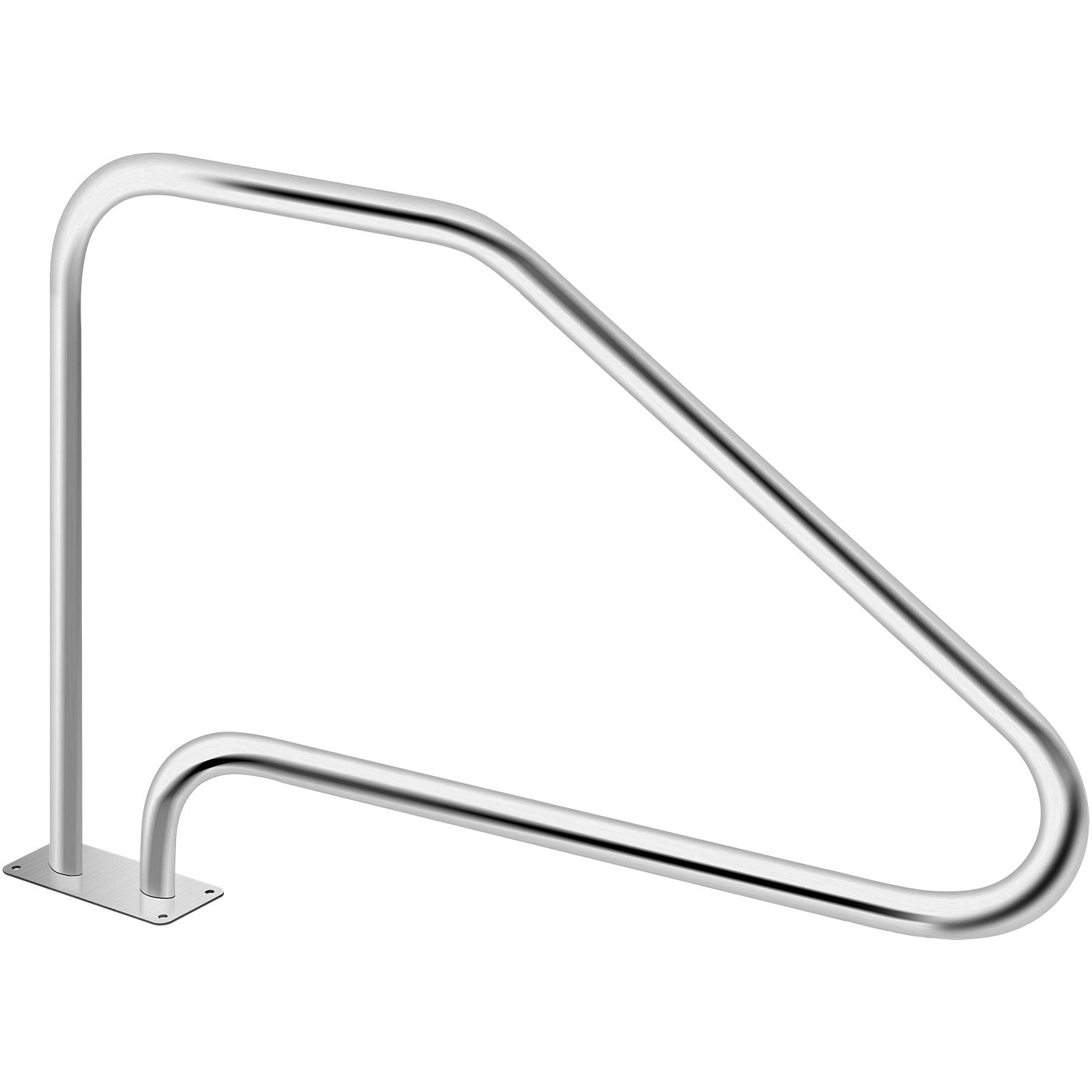 Swimming Pool Handrail Ladder Stainless Steel Rail with Base Plate