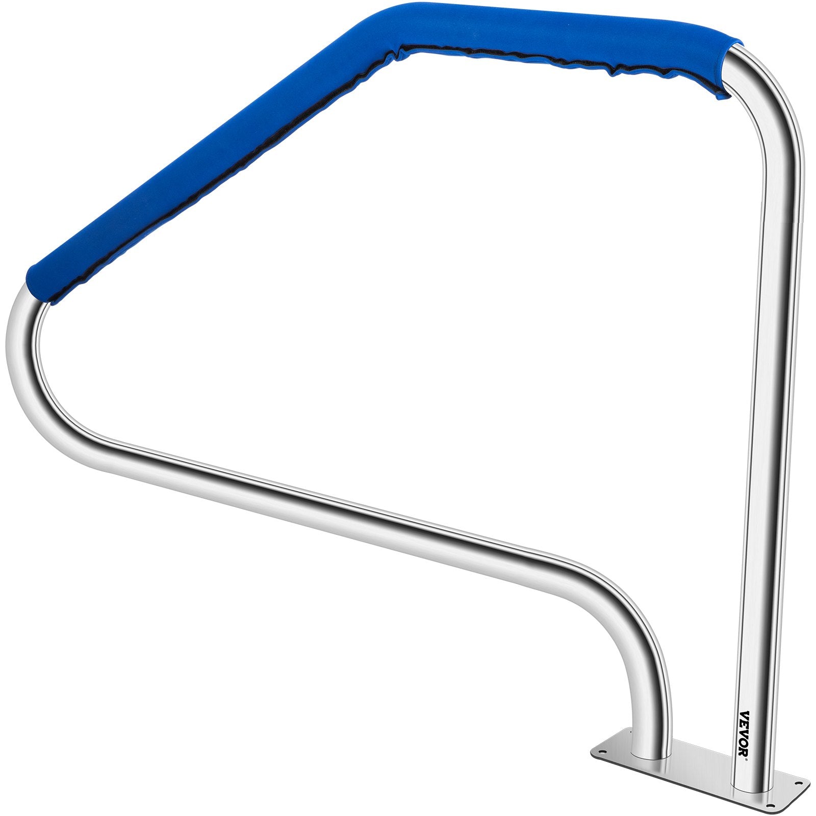 Swimming Pool Handrail Ladder Stainless Steel Rail with Base Plate