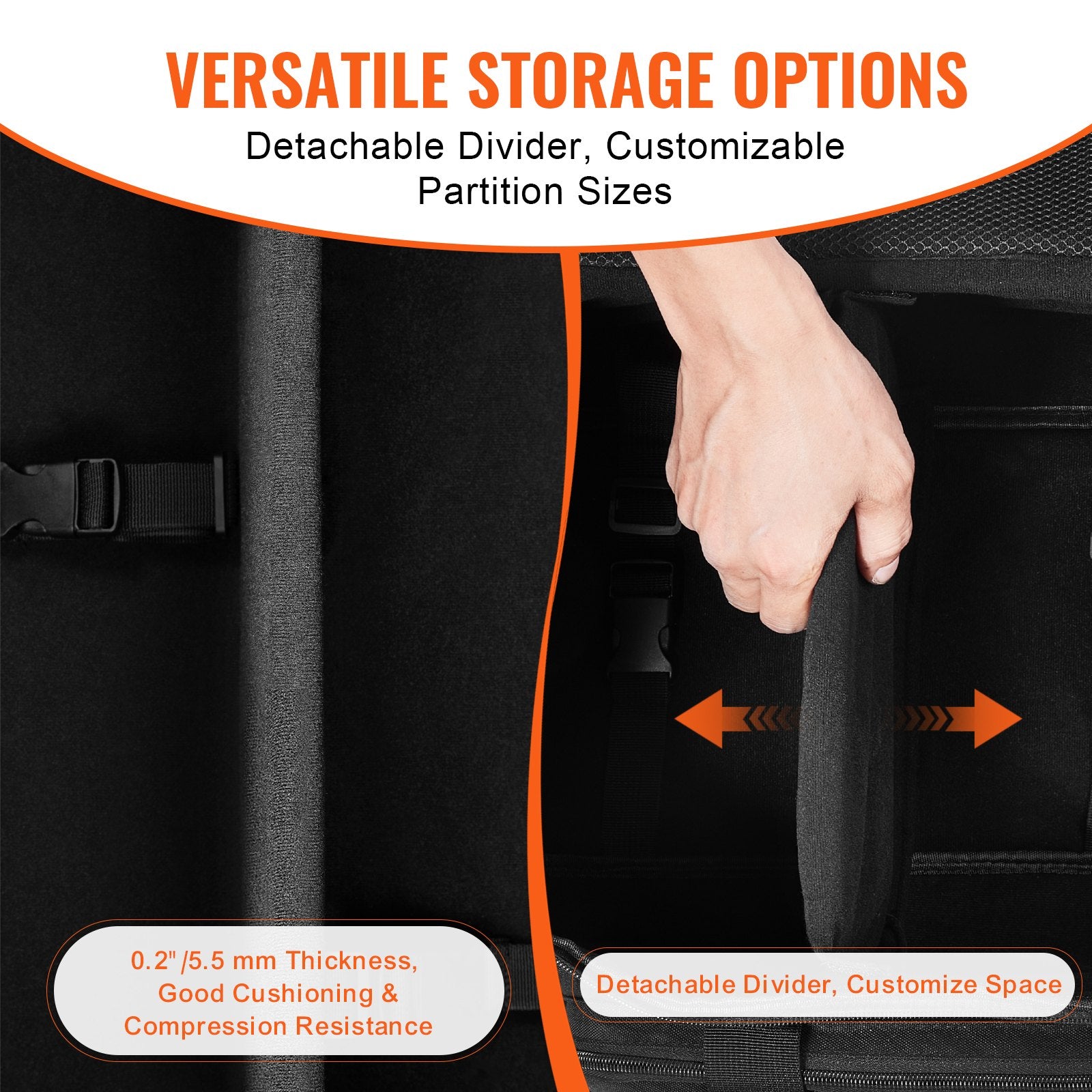 Telescope Case 560mm Storage Bag Buckles Multi-Pocket Detachable Shockproof
