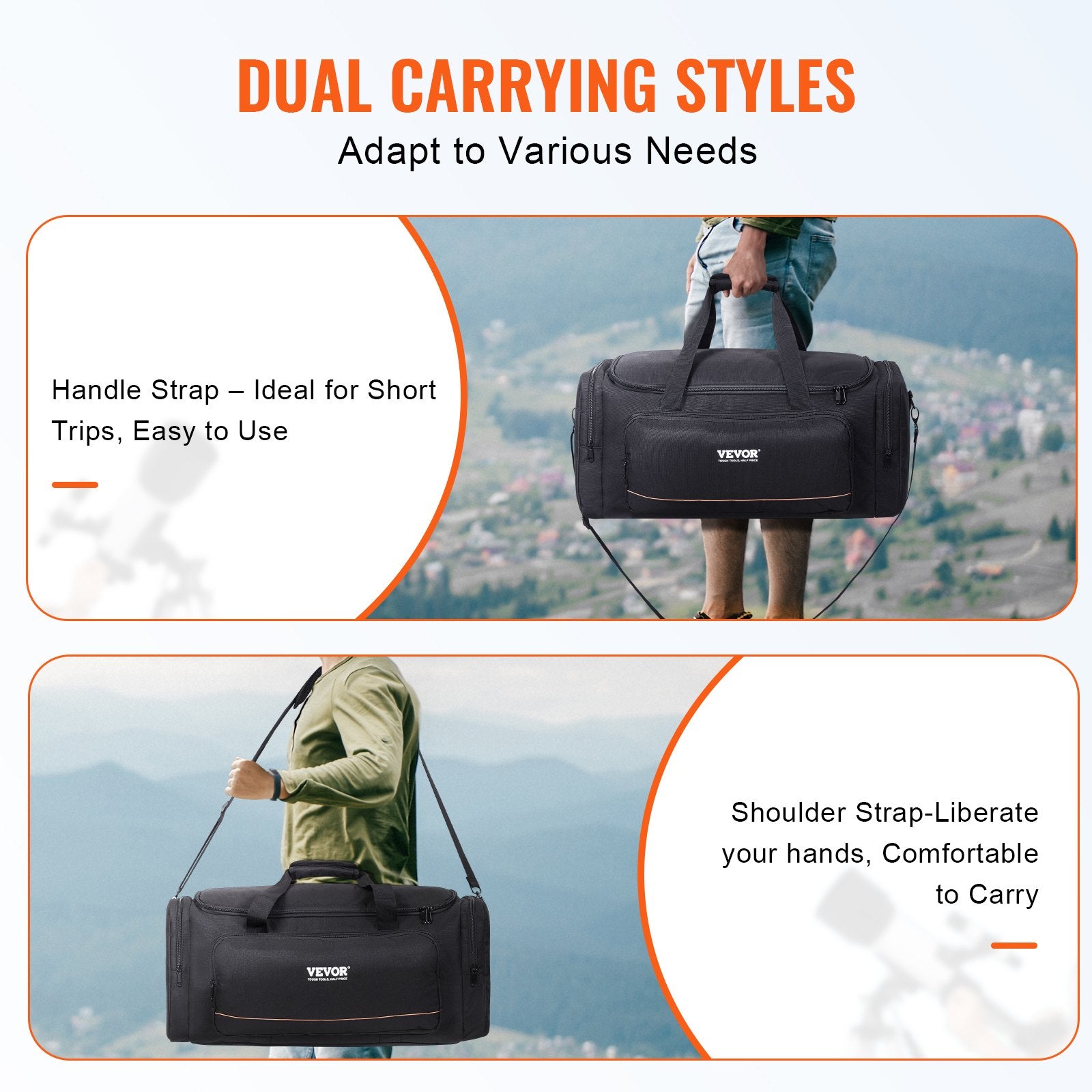 Telescope Case 560mm Storage Bag Buckles Multi-Pocket Detachable Shockproof