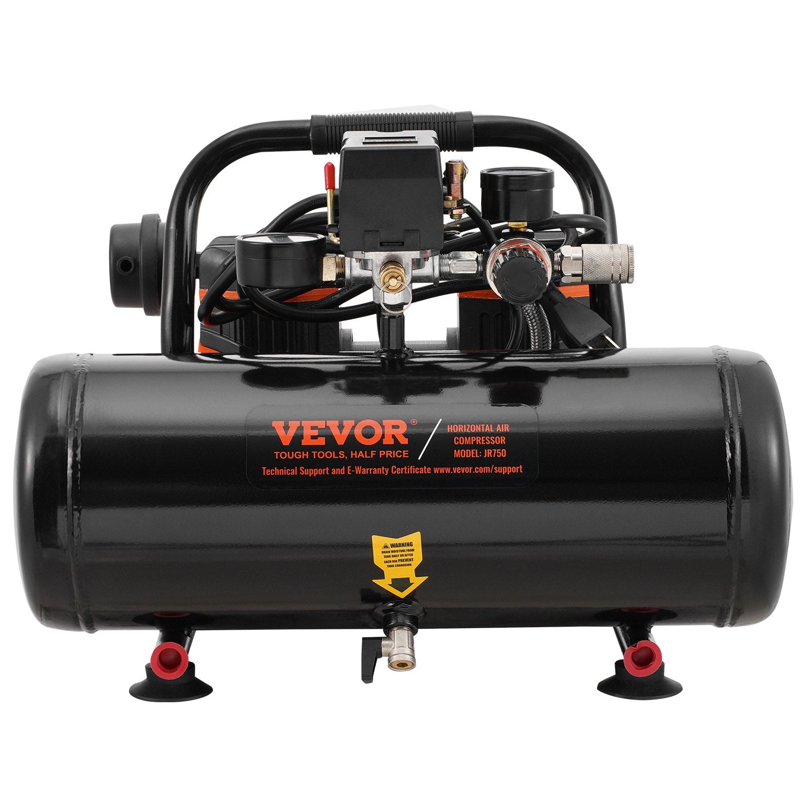 Air Compressor 8L Steel Tank 1HP 2.5CFM 120PSI Oil-Free Ultra Quiet Portable