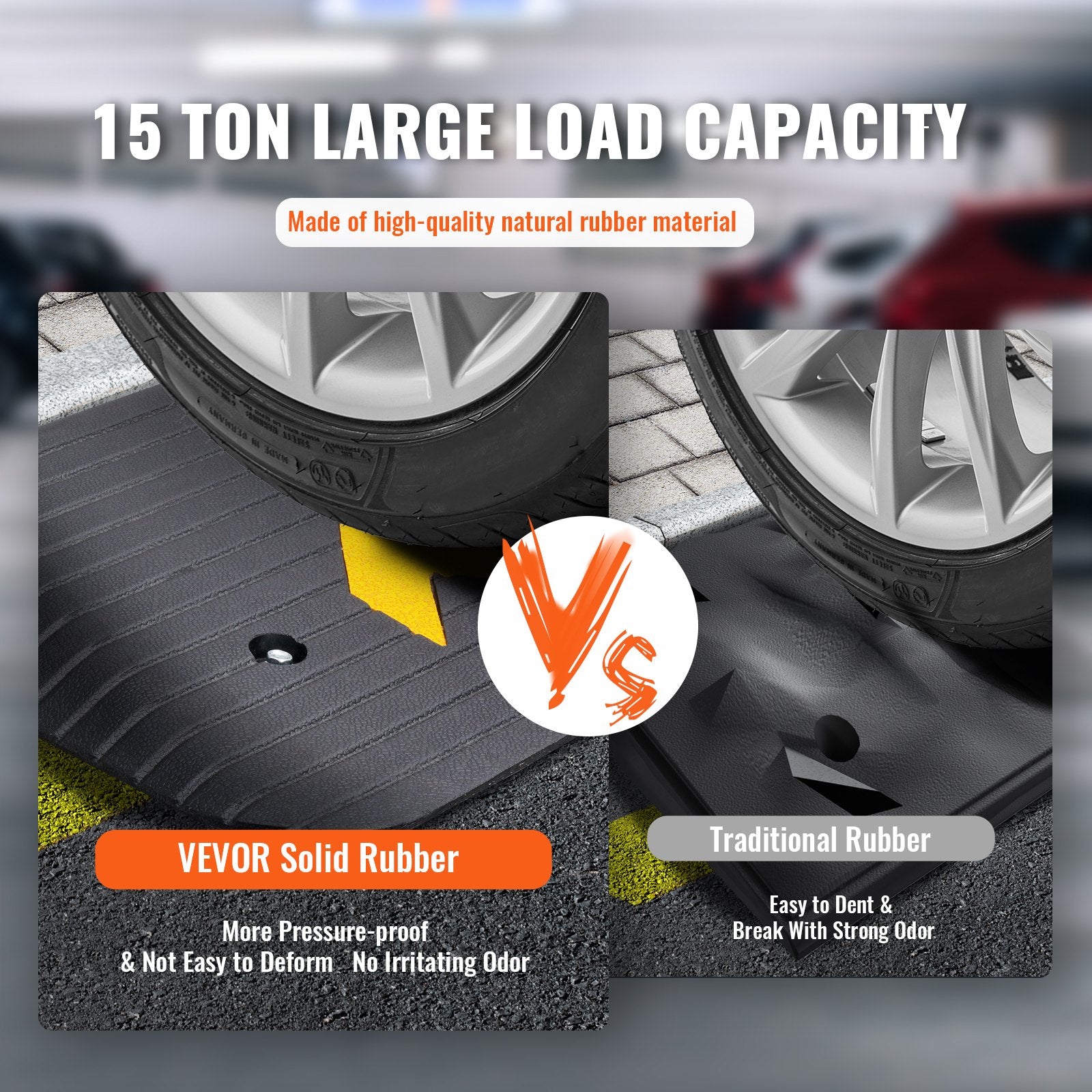 Threshold Ramp Rubber Upgraded 3.8cm Rise 15 Tons Non-Slip Wheelchair Scooter