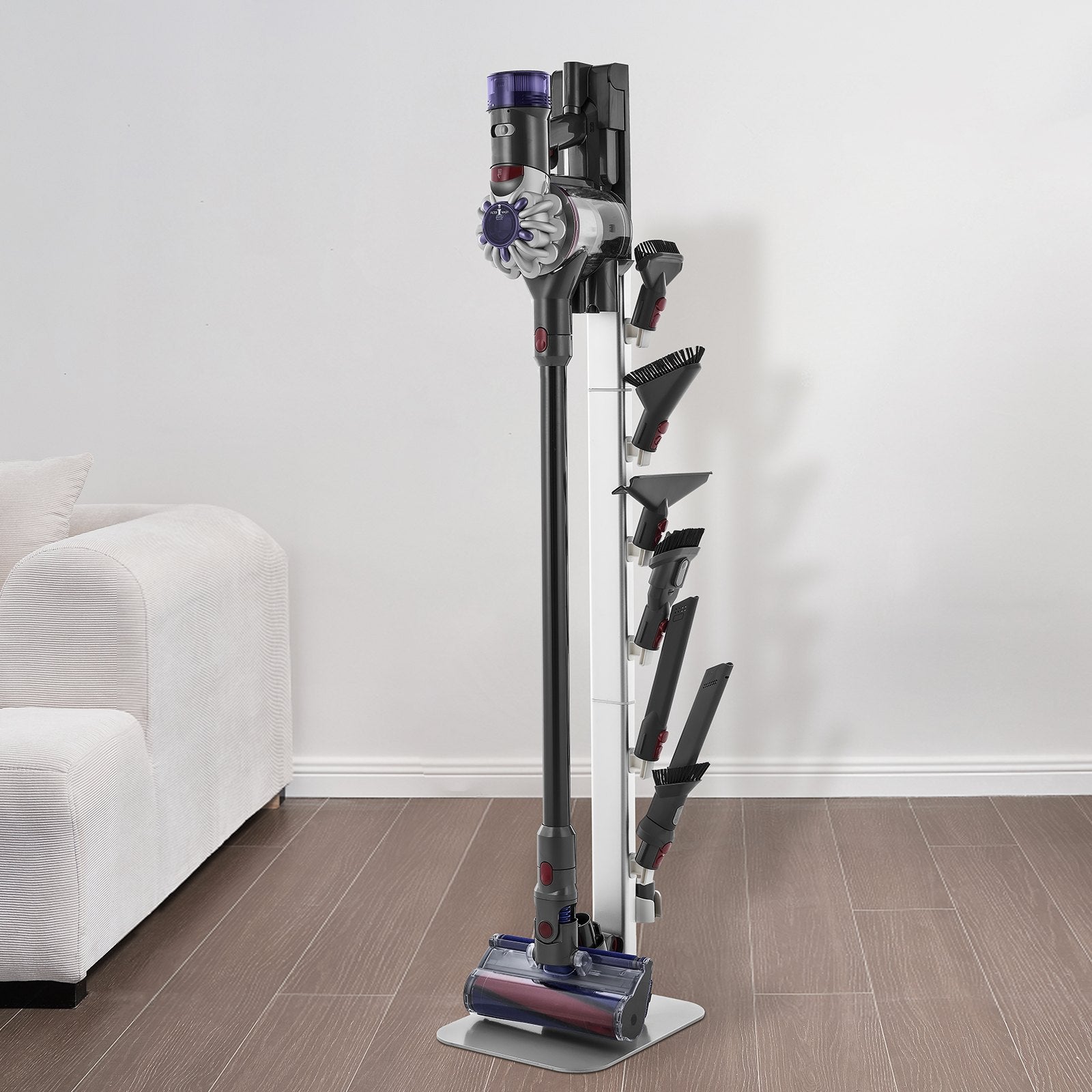 Vacuum Stand for Dyson G5 V15 V12 V11 V10 V8 V7 V6 with 6 Hooks Non-Slip Gray