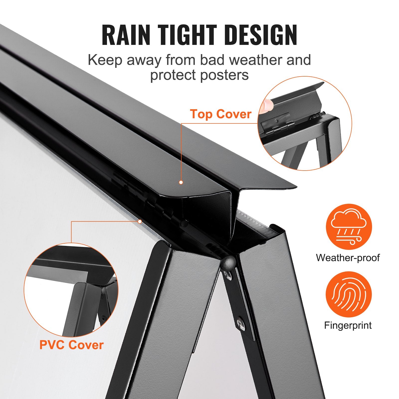 A Frame Sidewalk Sign 61x91cm Heavy Duty Double-Sided Steel Pavement Frame Only