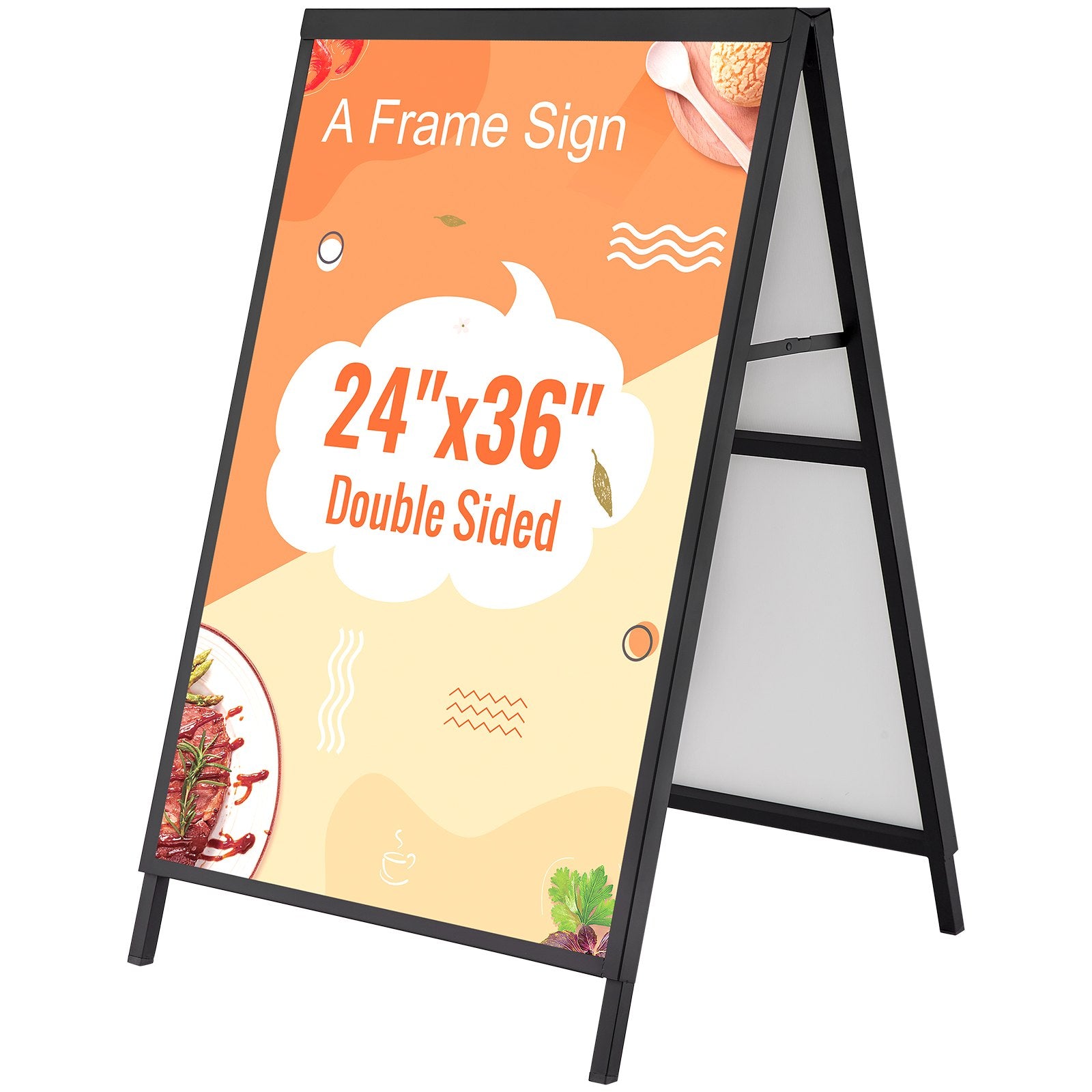 A Frame Sidewalk Sign 61x91cm Heavy Duty Double-Sided Steel Pavement Frame Only