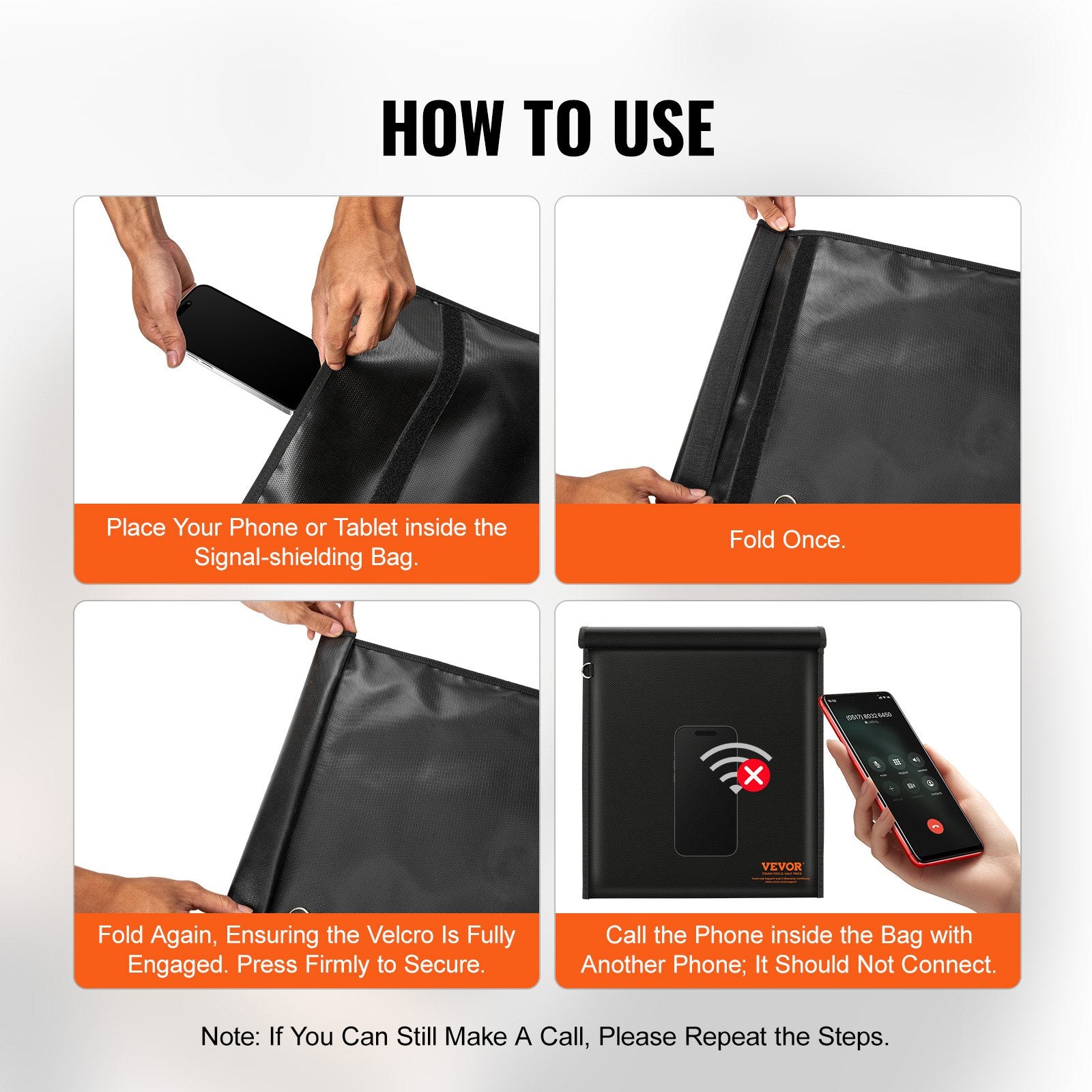Faraday Bag Faraday Pouch Set for Laptop Fireproof Waterproof Signal Blocking