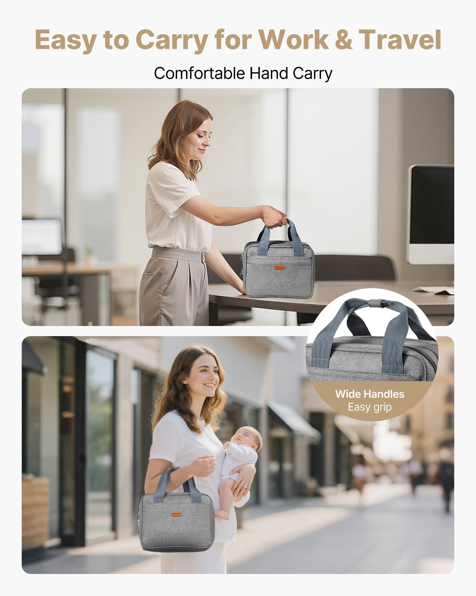Wearable Breast Pump Bag Ice Pack Fits M5 M6 Storage Carry Case Grey