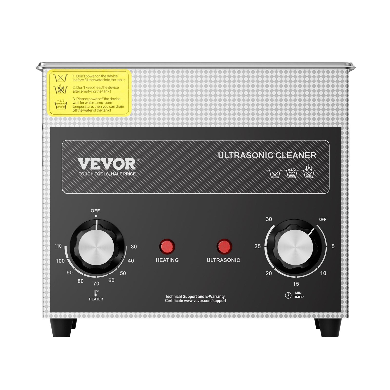 Ultrasonic Cleaner 3L with Heater Timer Basket Professional Digital 120W