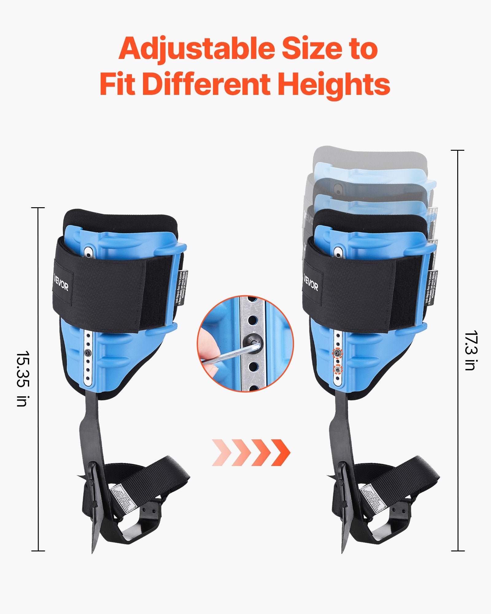 Tree Climbing Spikes Adjustable Straps Padding 159kg Load Capacity Steel