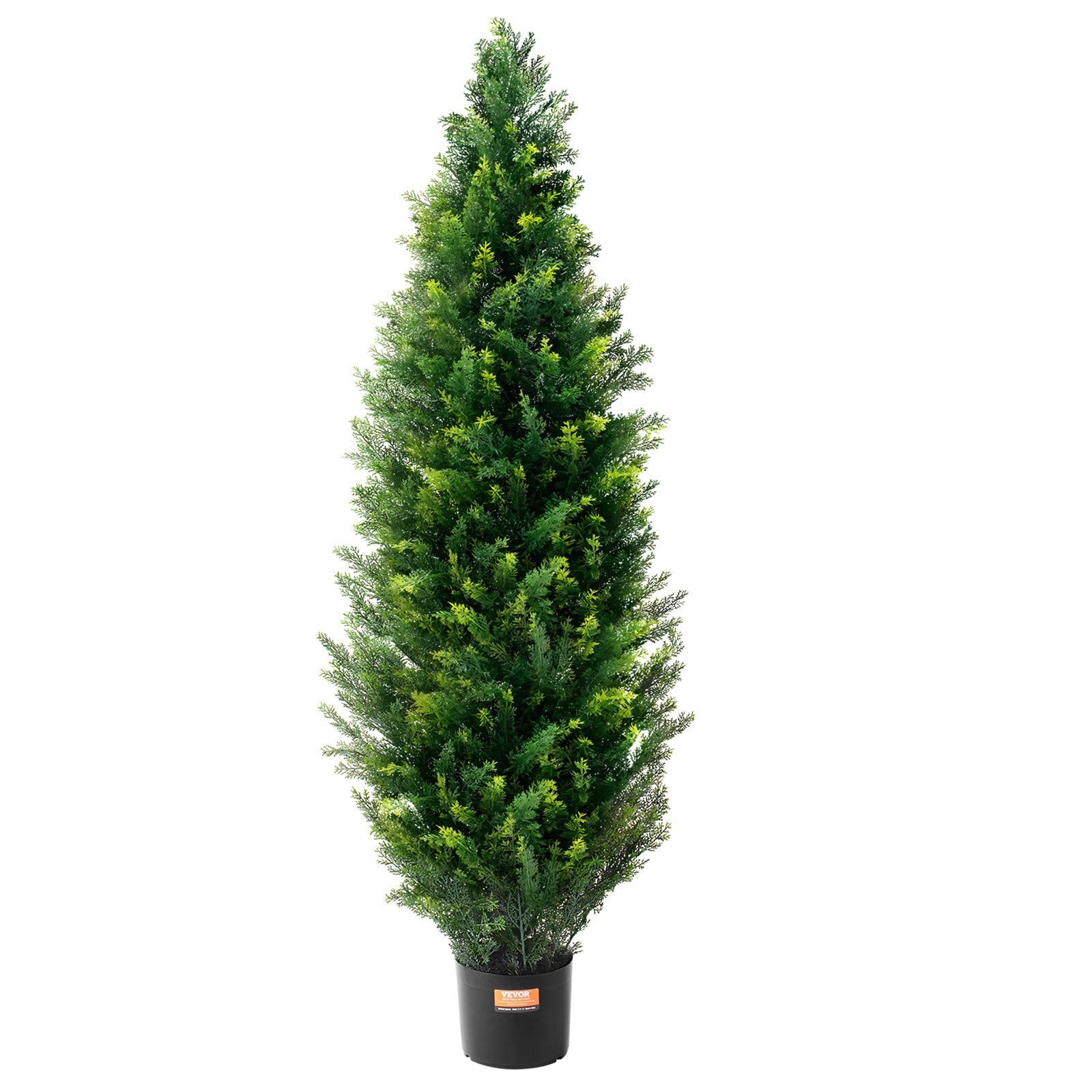 Topiary Tree Artificial Cedar 48 Inch 2 Pieces Faux Evergreen Leaves Pot