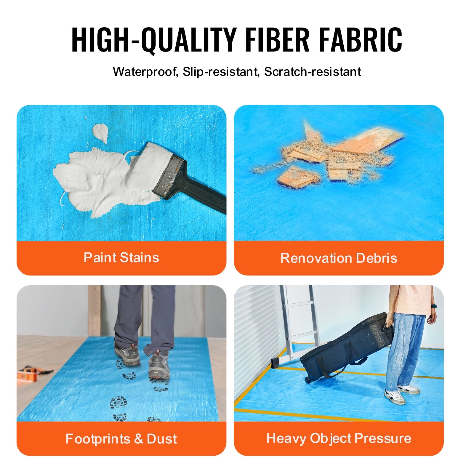 Carpet Protection Film 40 in x 84 ft Floor Surface Shield Blue