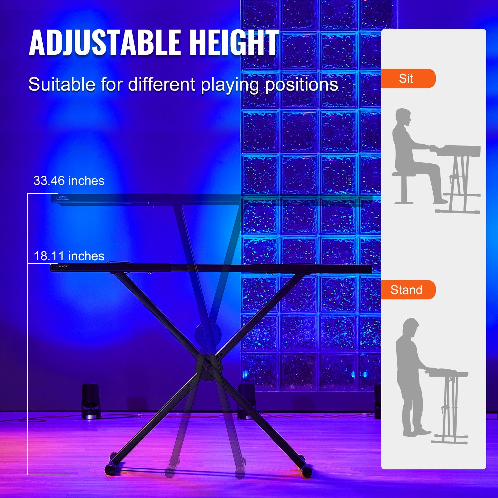 Portable Adjustable DJ Table Stand Foldable Steel Mesh Laptop Controller Booth
