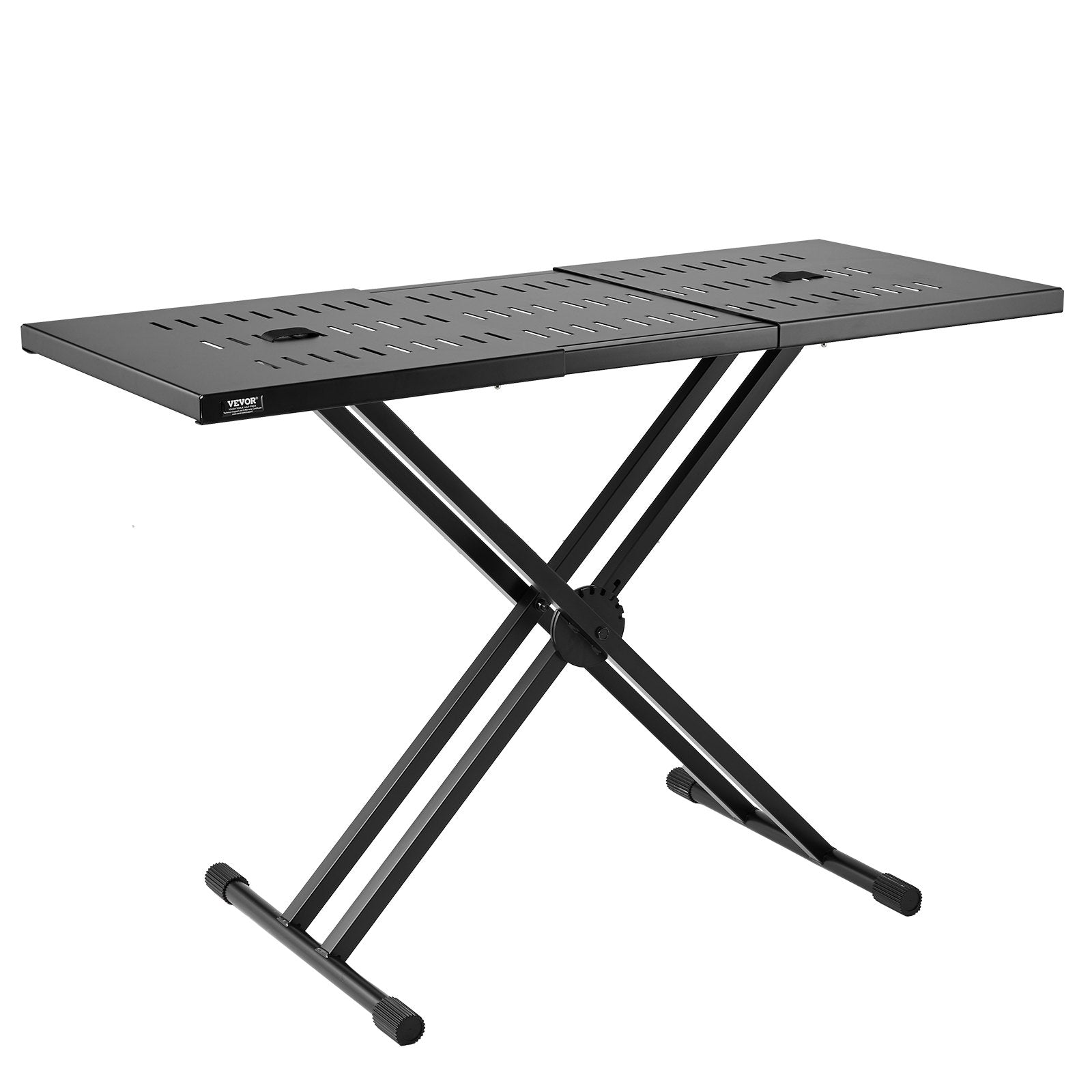 Portable Adjustable DJ Table Stand Foldable Steel Mesh Laptop Controller Booth