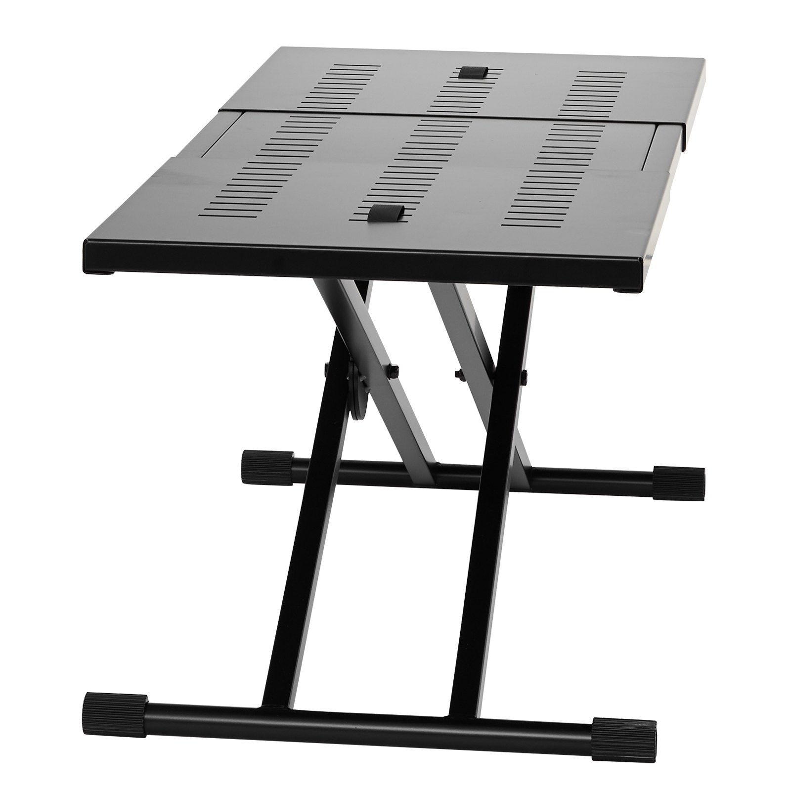 Portable Adjustable DJ Table Stand Foldable Steel Mesh Laptop Controller Booth
