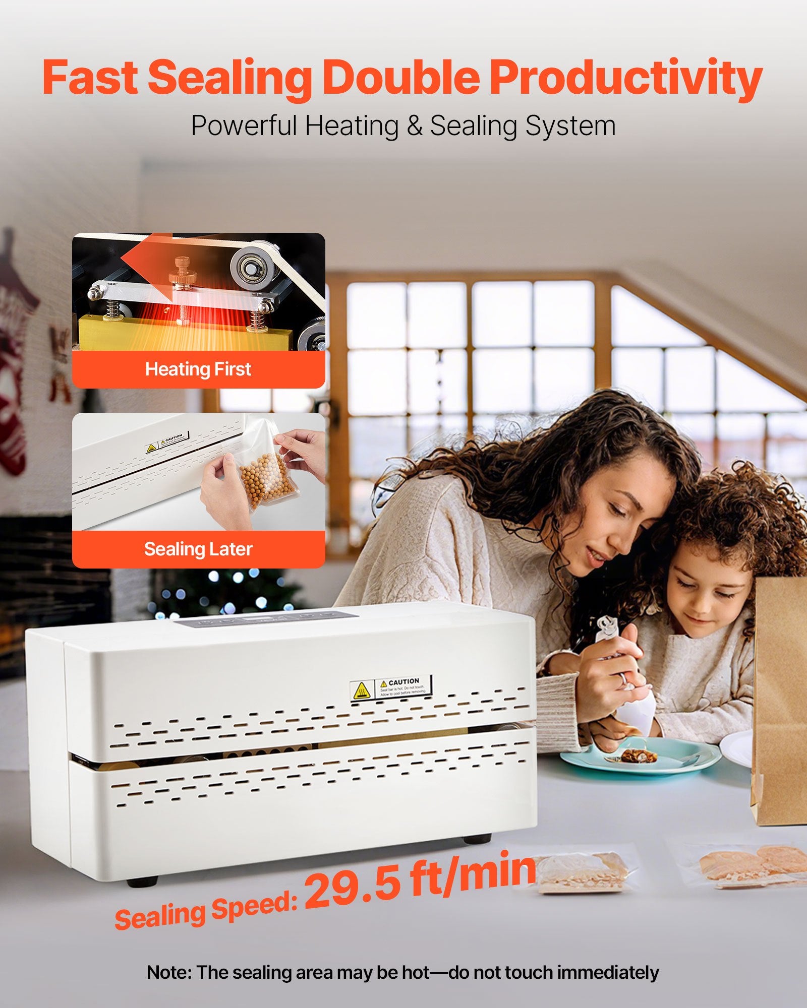 Continuous Sealing Machine 8-12mm Automatic Band Sealer Digital Temp Control