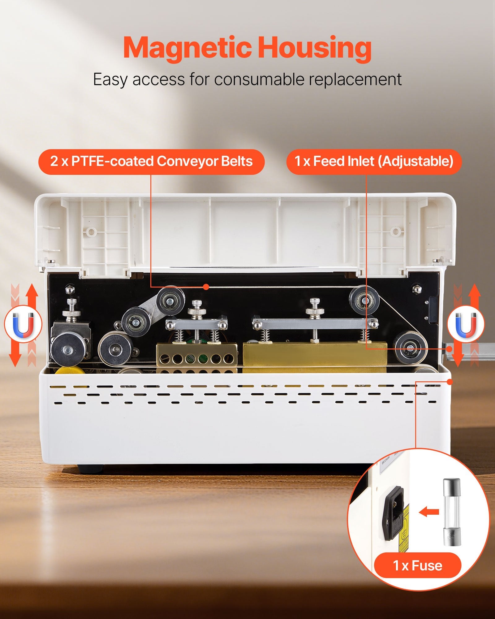 Continuous Sealing Machine 8-12mm Automatic Band Sealer Digital Temp Control