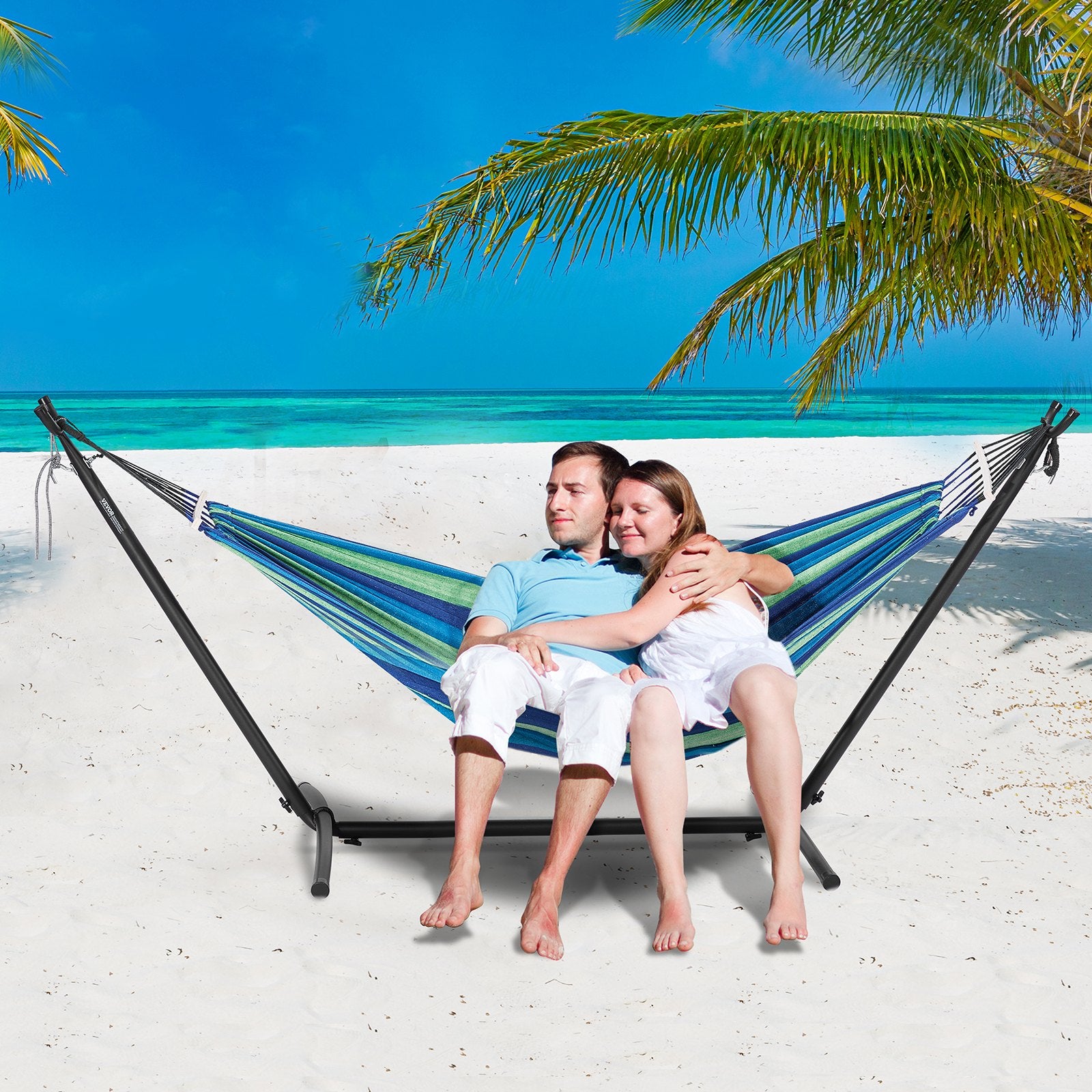 Portable Hammock Stand 450lbs Steel Adjustable Frame for 2 Person Outdoor/Indoor