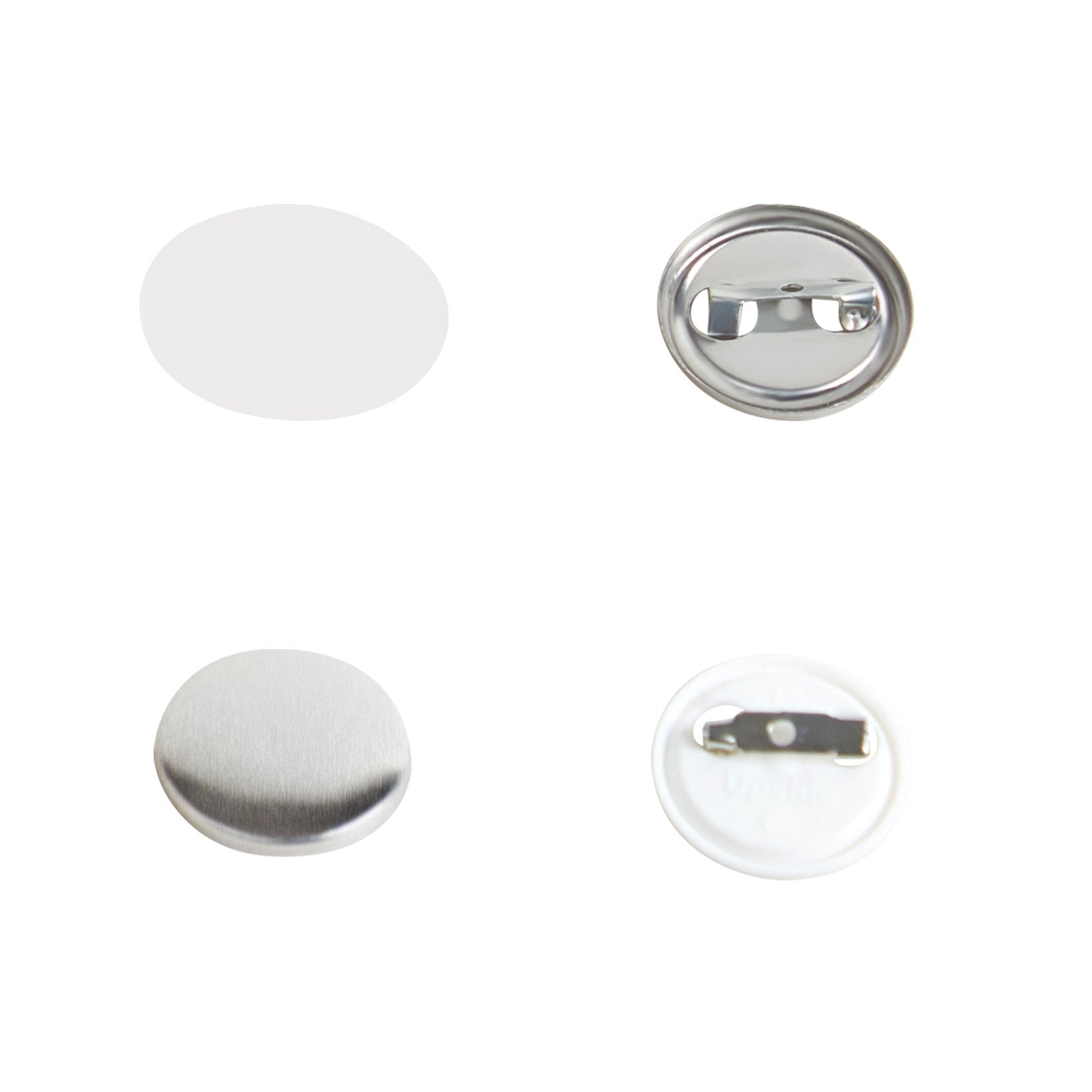 500 Sets 1" 25mm Pin Back Button Parts DIY Badge Parts with Tops Films