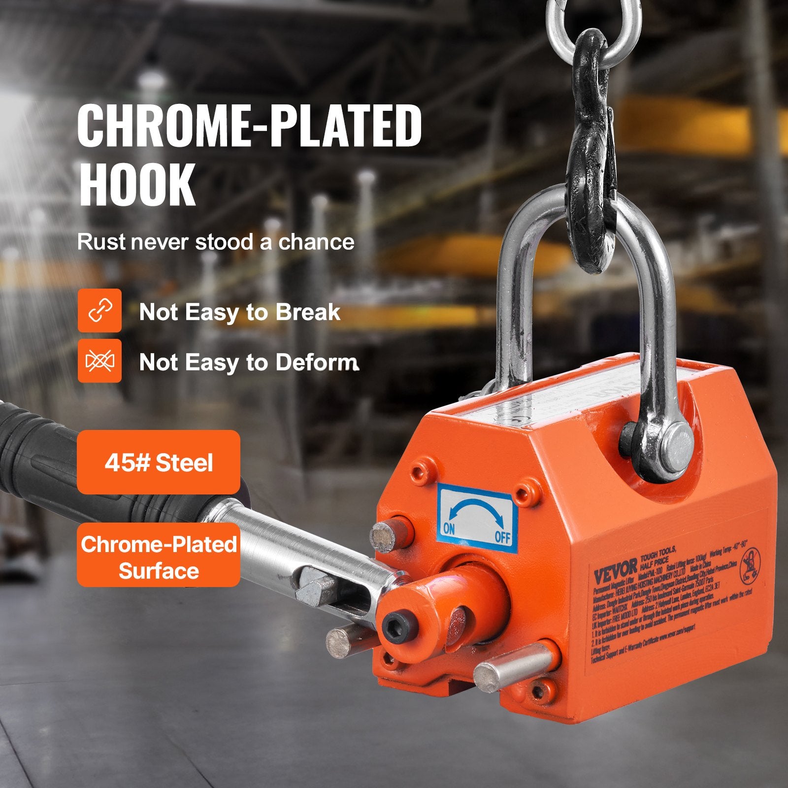 Magnetic Lifter 100kg 220lbs Neodymium Steel Heavy Duty Lift Magnet