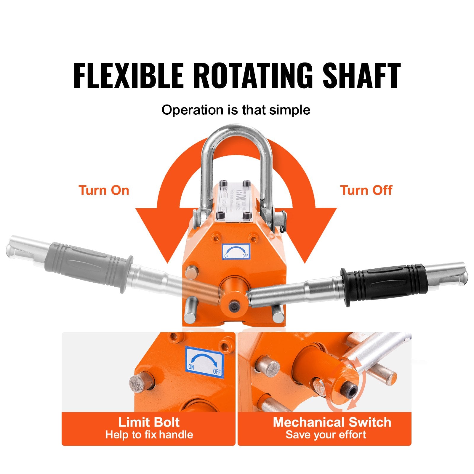 600 kg Magnetic Lifter with 2.5 Safety Factor Neodymium Steel Permanent Lift Magnet