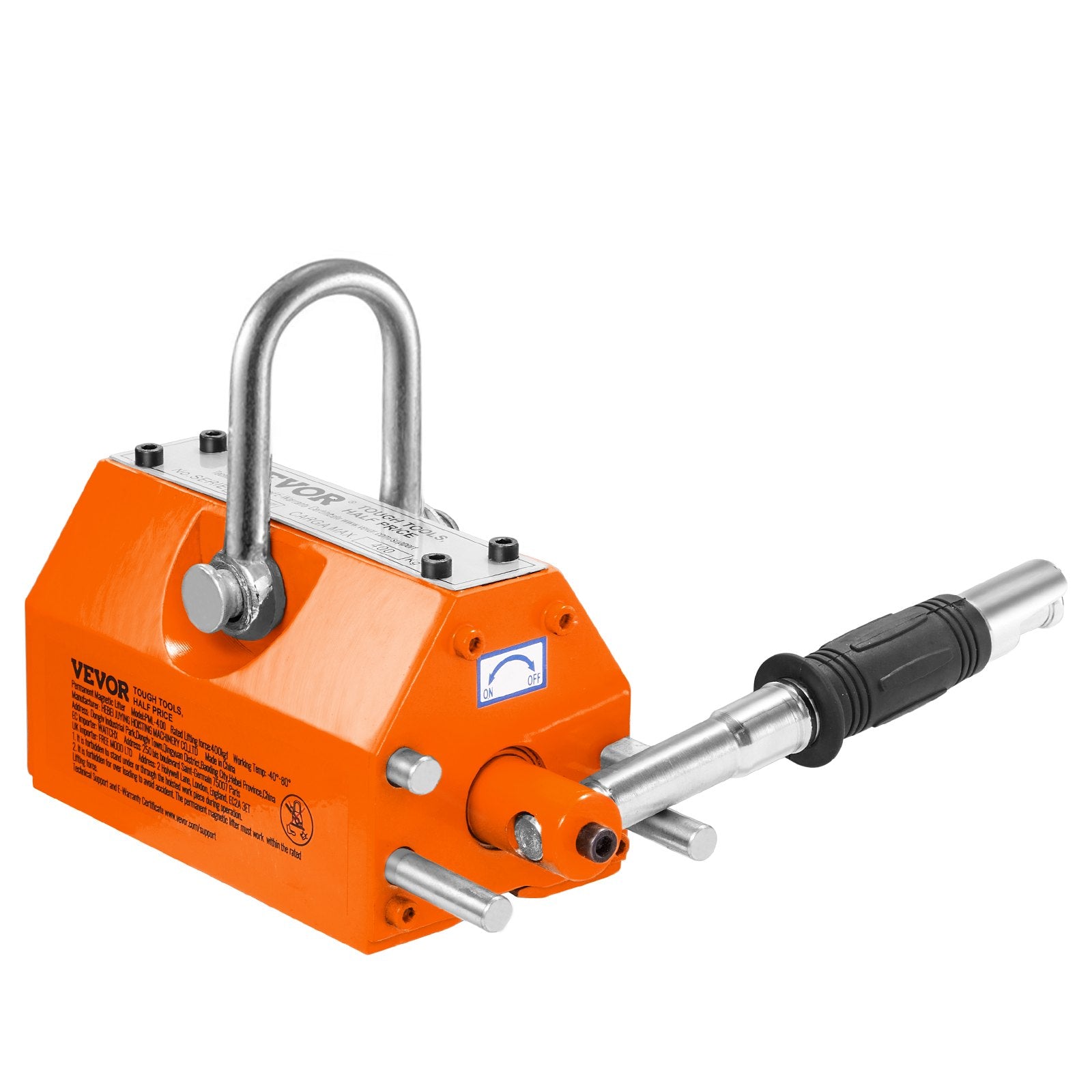 600 kg Magnetic Lifter with 2.5 Safety Factor Neodymium Steel Permanent Lift Magnet
